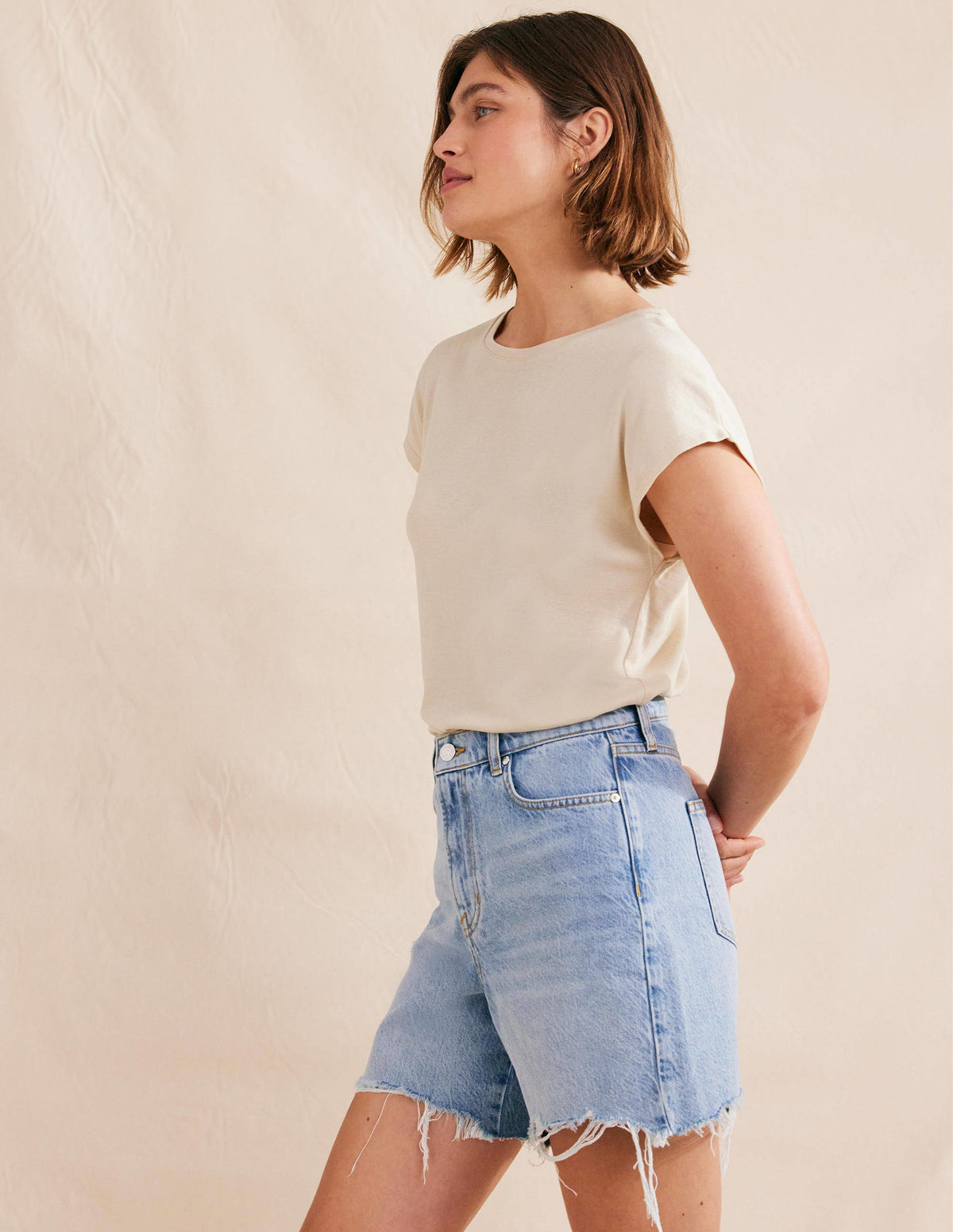 Soft Touch Sleeveless Top-Pearl Barley - Image 4