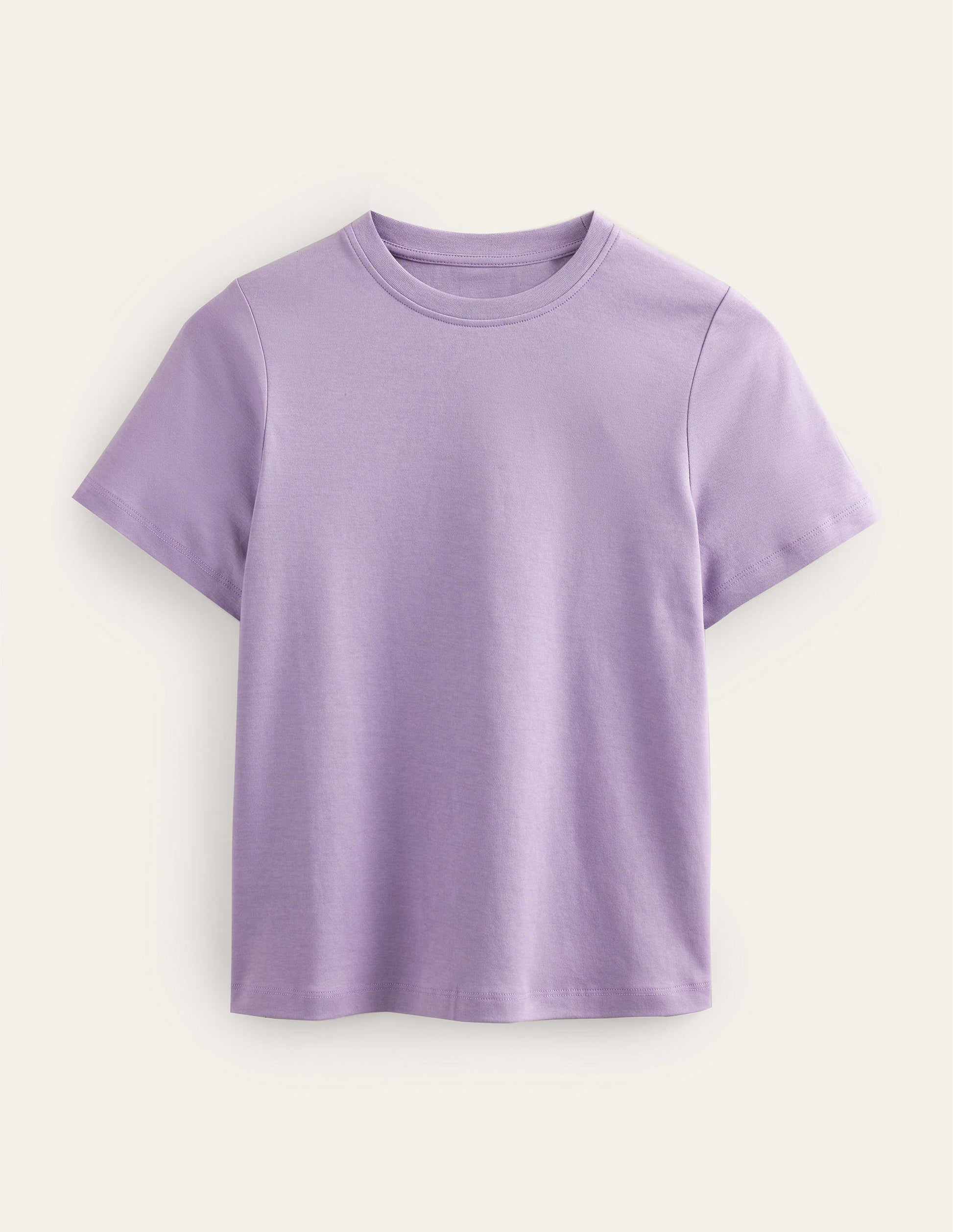 Cotton Crew Neck T-Shirt-Wild Thistle-5