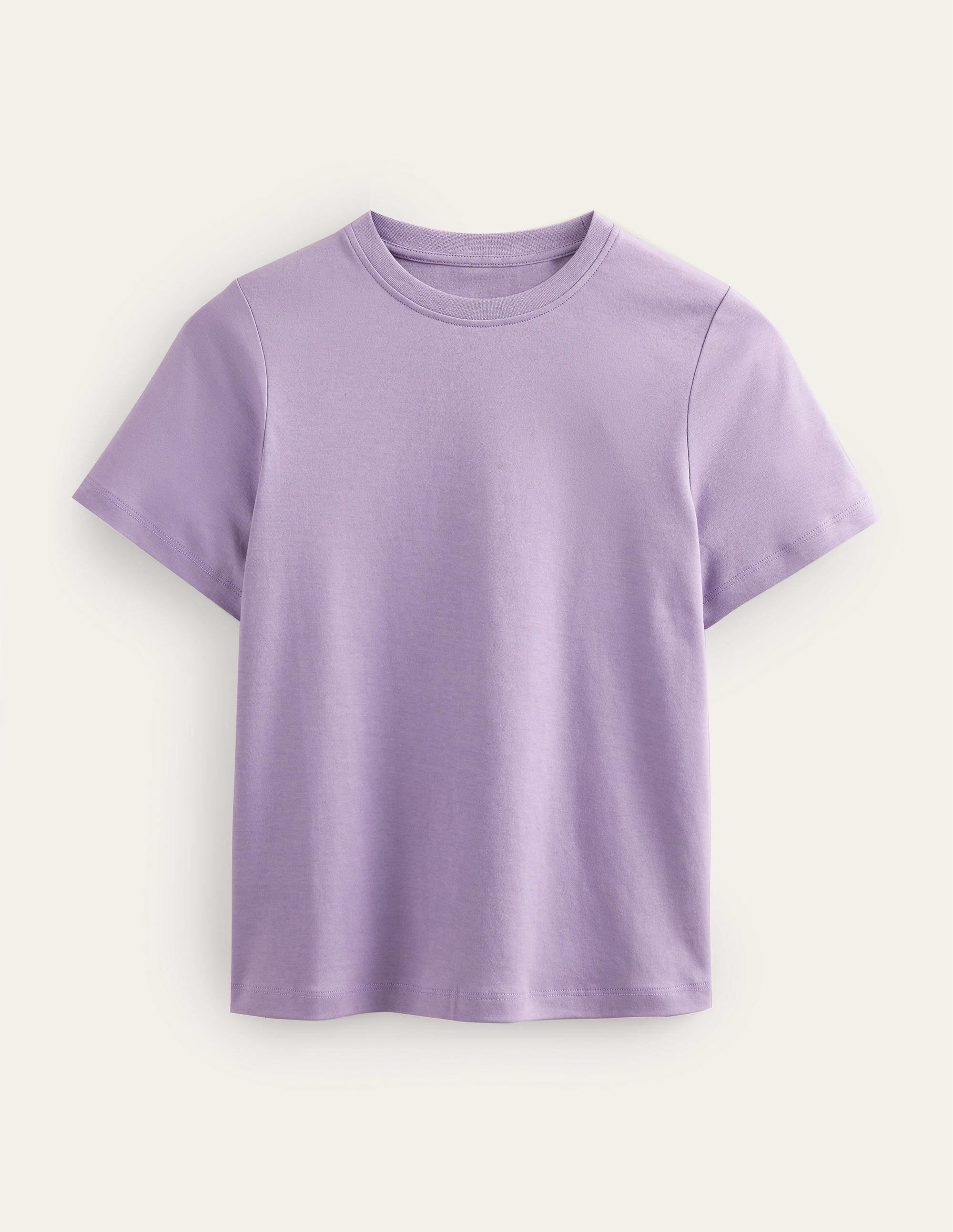 Cotton Crew Neck T-Shirt-Wild Thistle - Image 5
