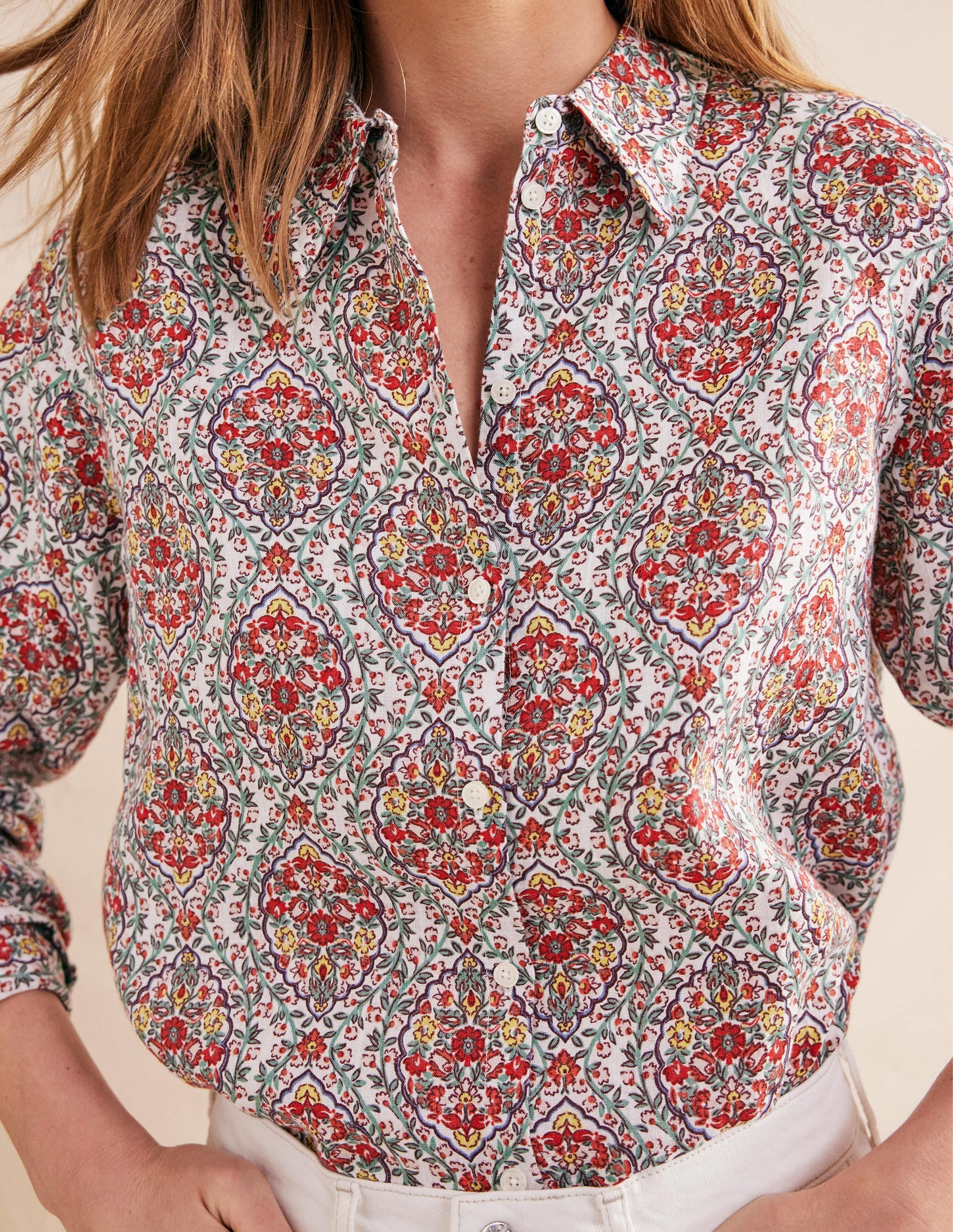New Linen Shirt-Multi, Vine Terrace - Image 2