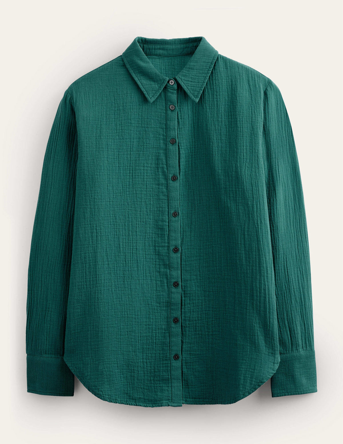 Cotton Texture Shirt-Emerald Night-5