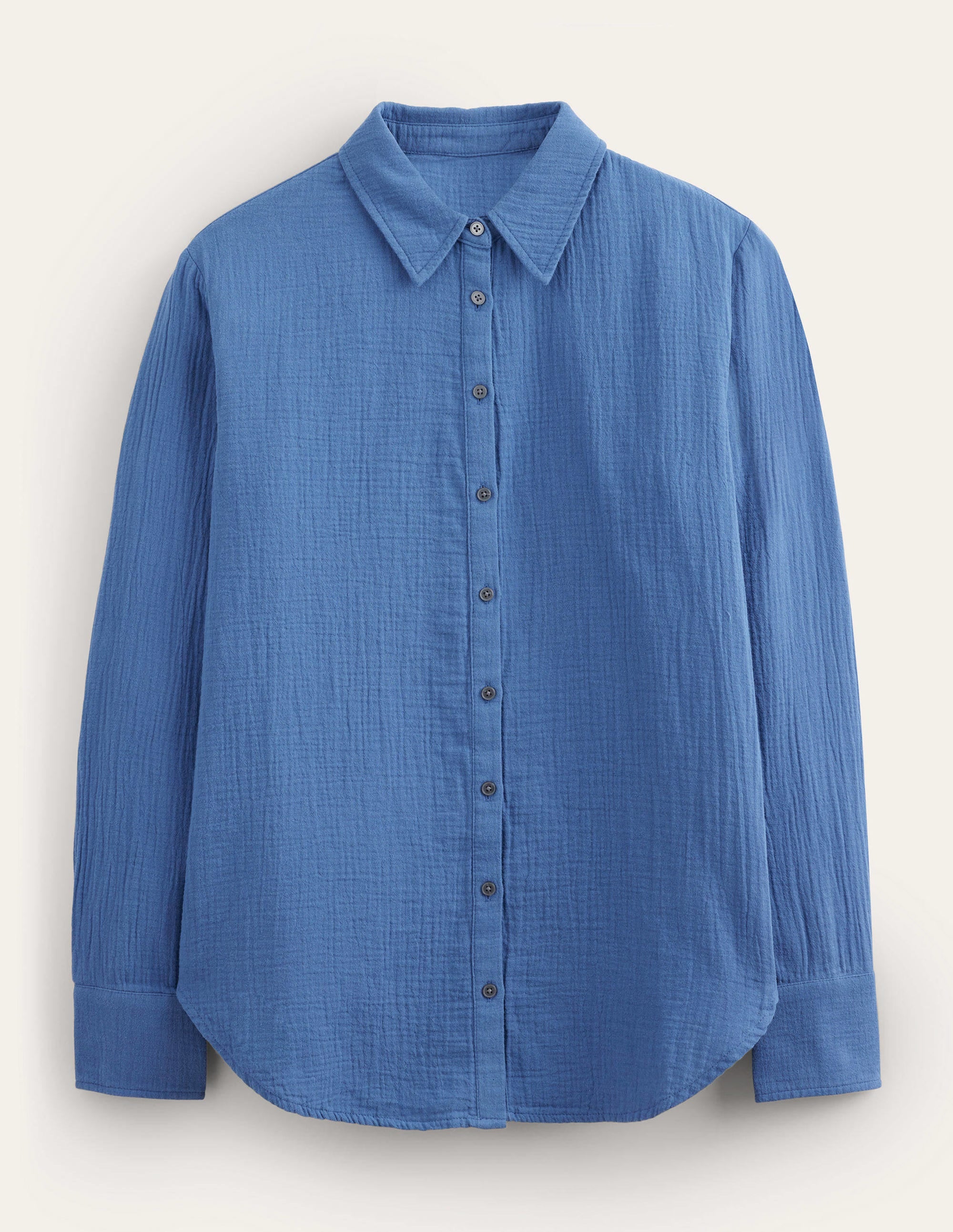 Cotton Texture Shirt-True Navy - Image 5