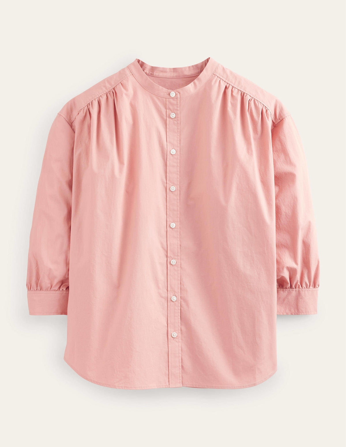 Relaxed Poplin Shirt-Rose Pink - Image 5