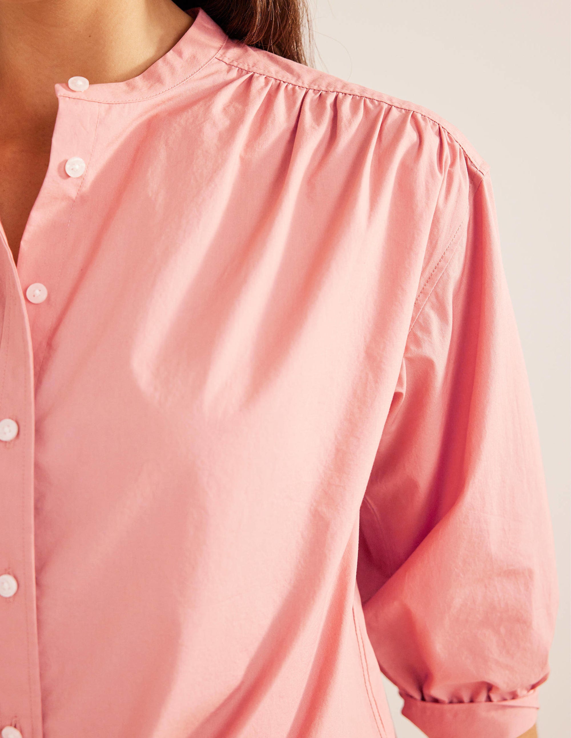 Relaxed Poplin Shirt-Rose Pink - Image 2