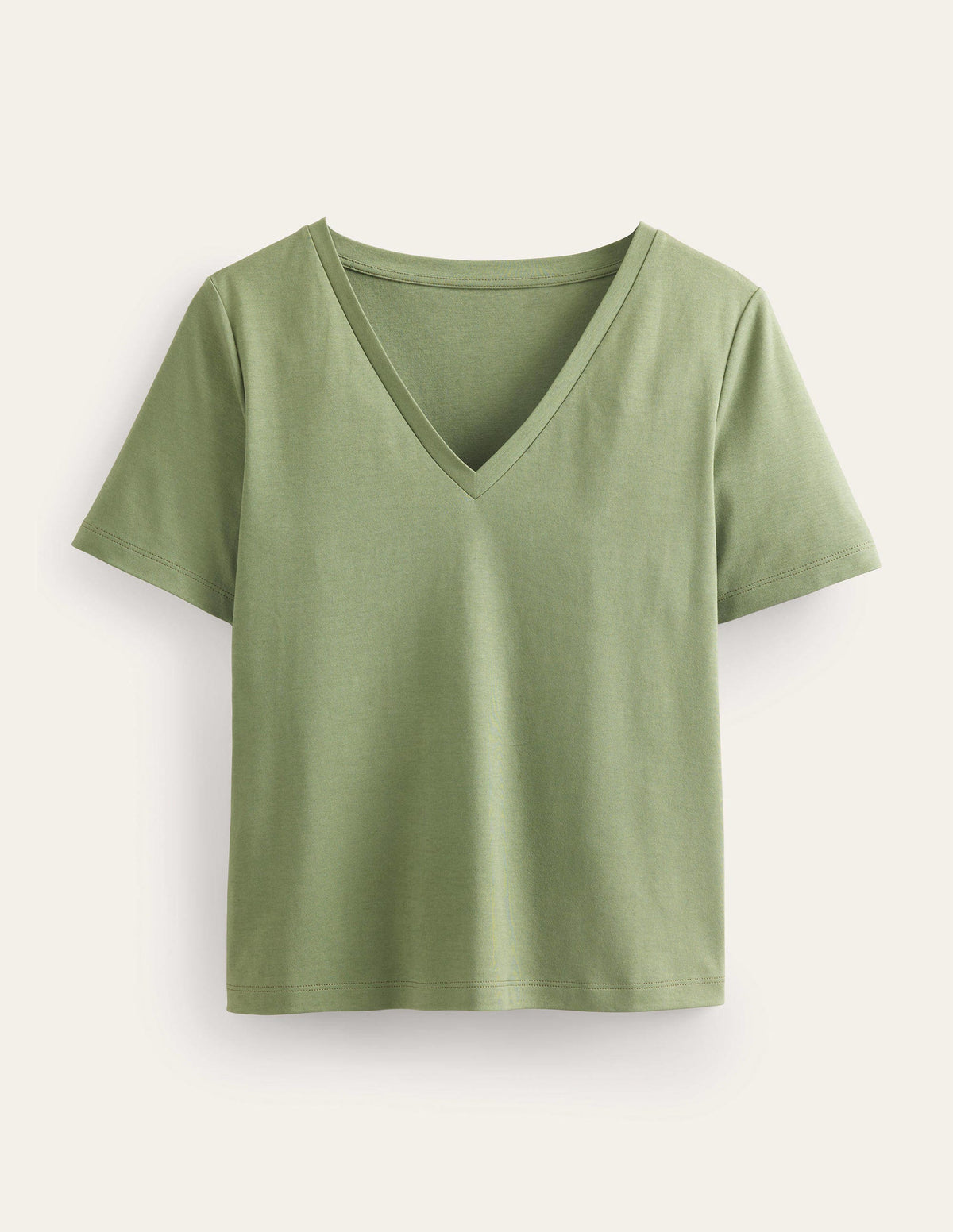 Perfect V-Neck T-Shirt-Spruce-5