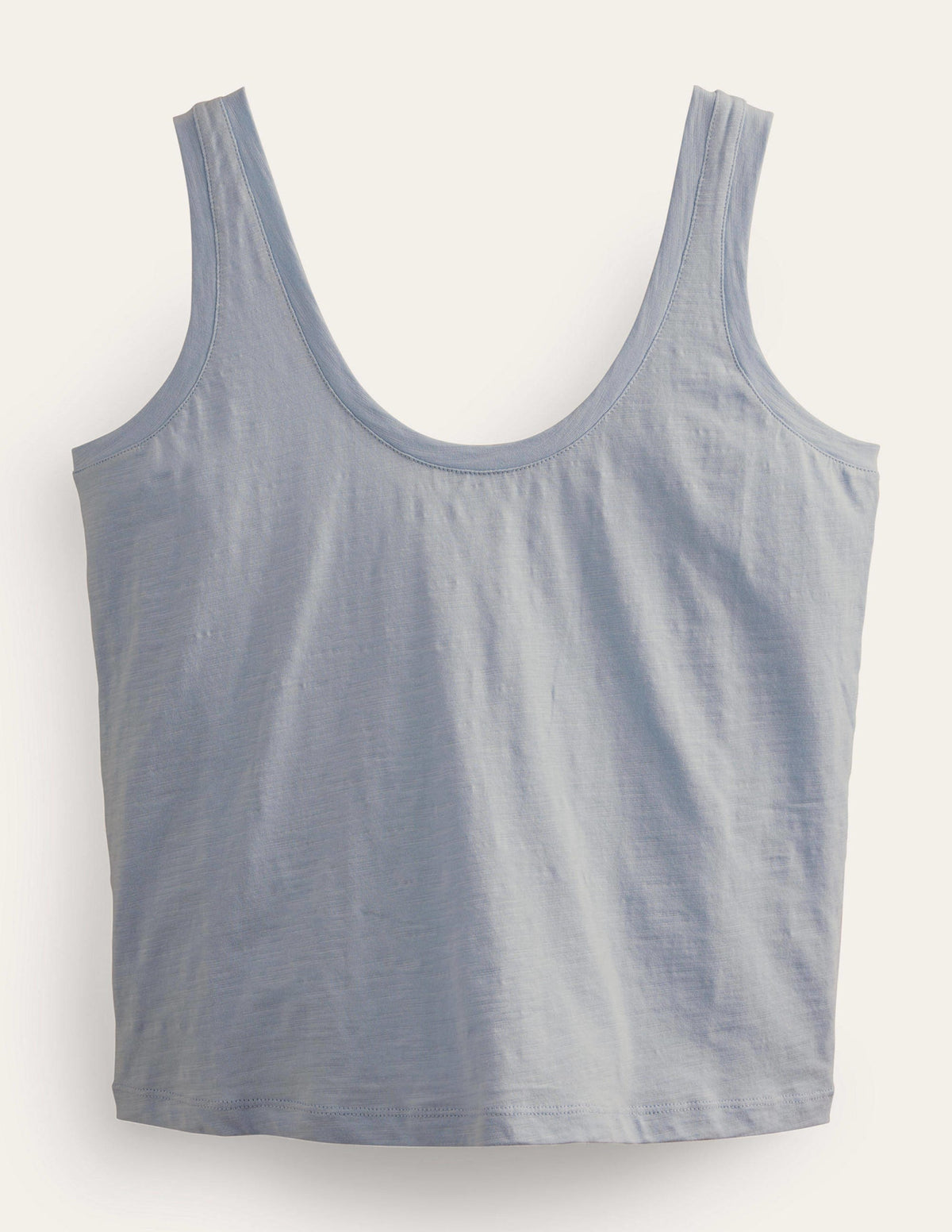 Relaxed Scoop Neck Vest-Chambray Blue-6