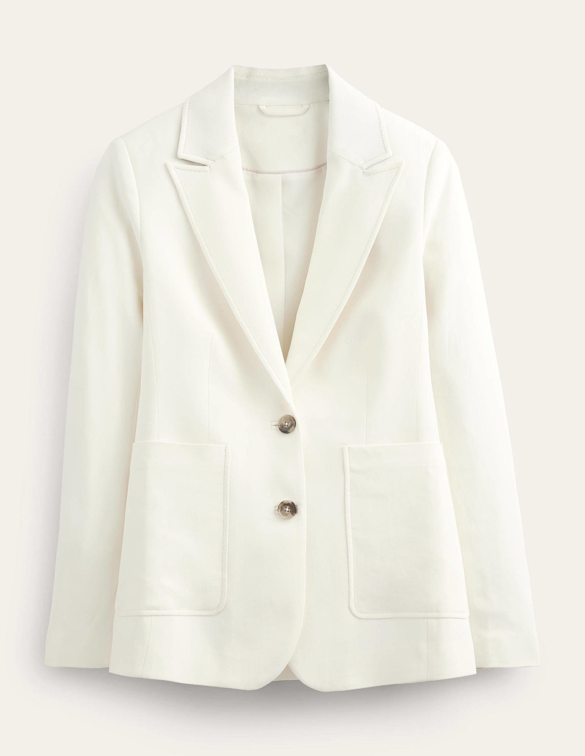 Fluid Tailored Blazer-Ivory-9