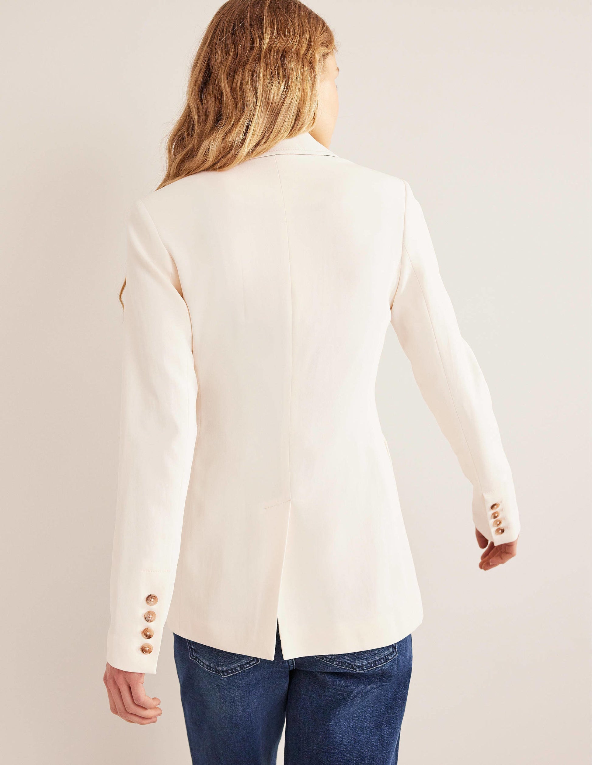 Fluid Tailored Blazer-Ivory-3