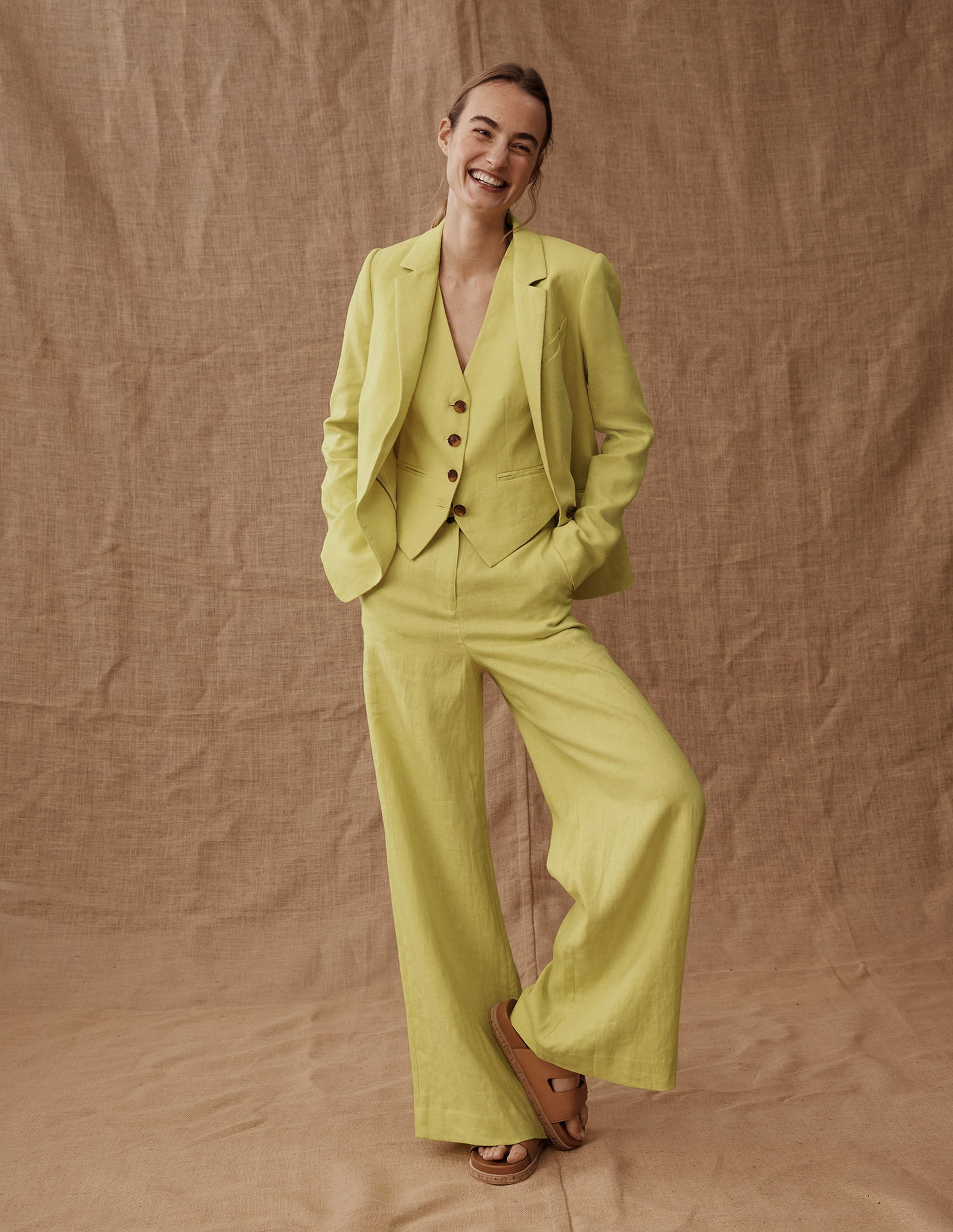 The Cambridge Linen Blazer-Citrus - Image 6