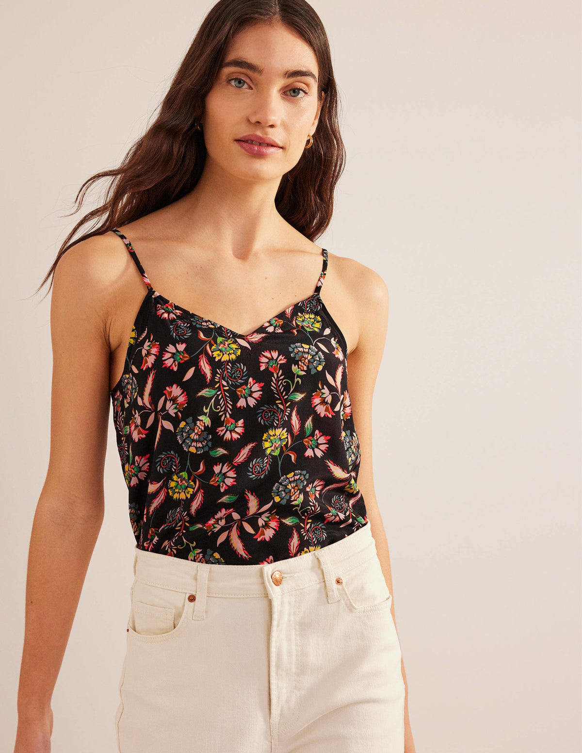 Silk Cami Top-Multi, Blossom Pome-4