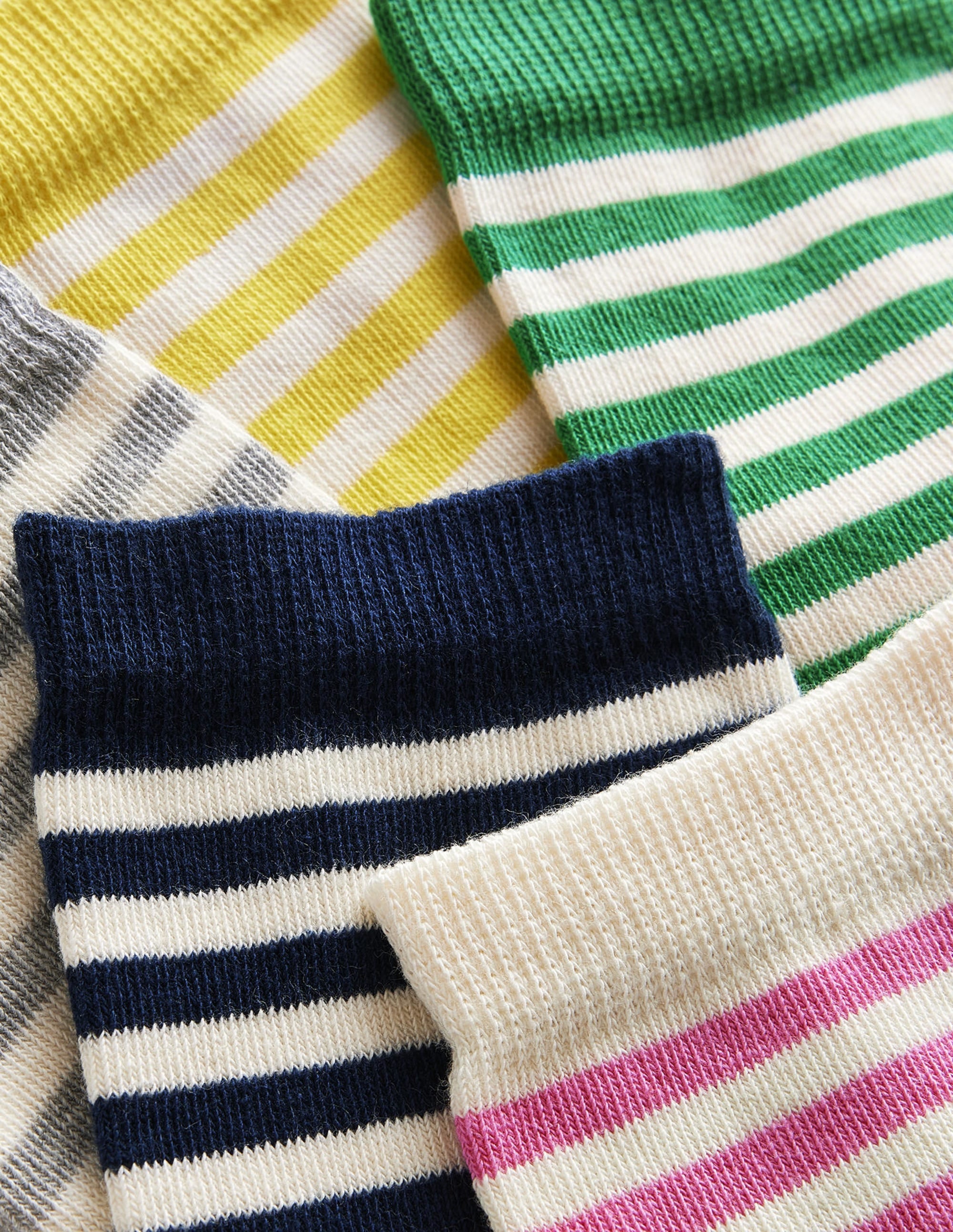 5 Pack Ankle Socks-Breton Stripe - Image 2