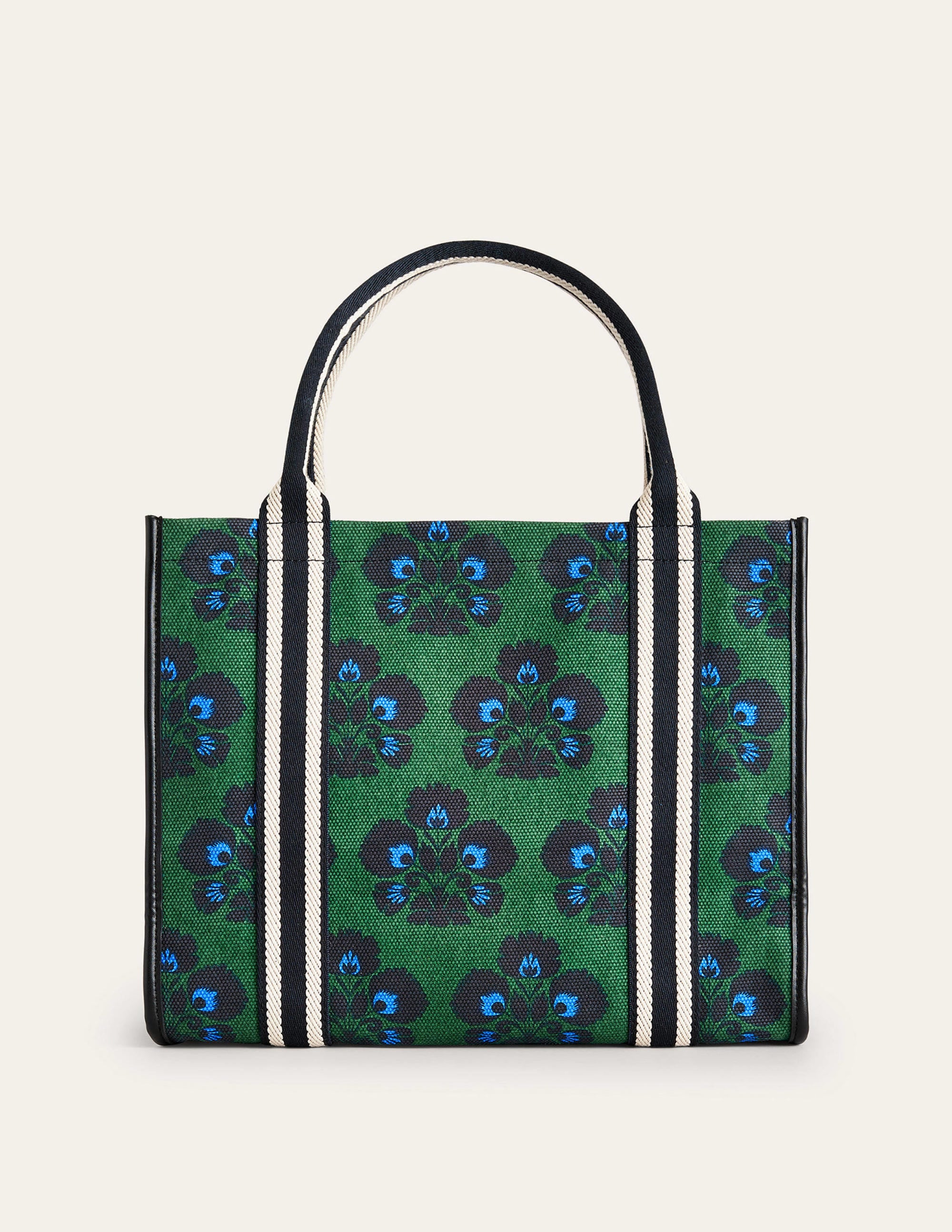 Tilda Canvas Tote Bag-Amazon Green, Carnation Stamp - Image 2