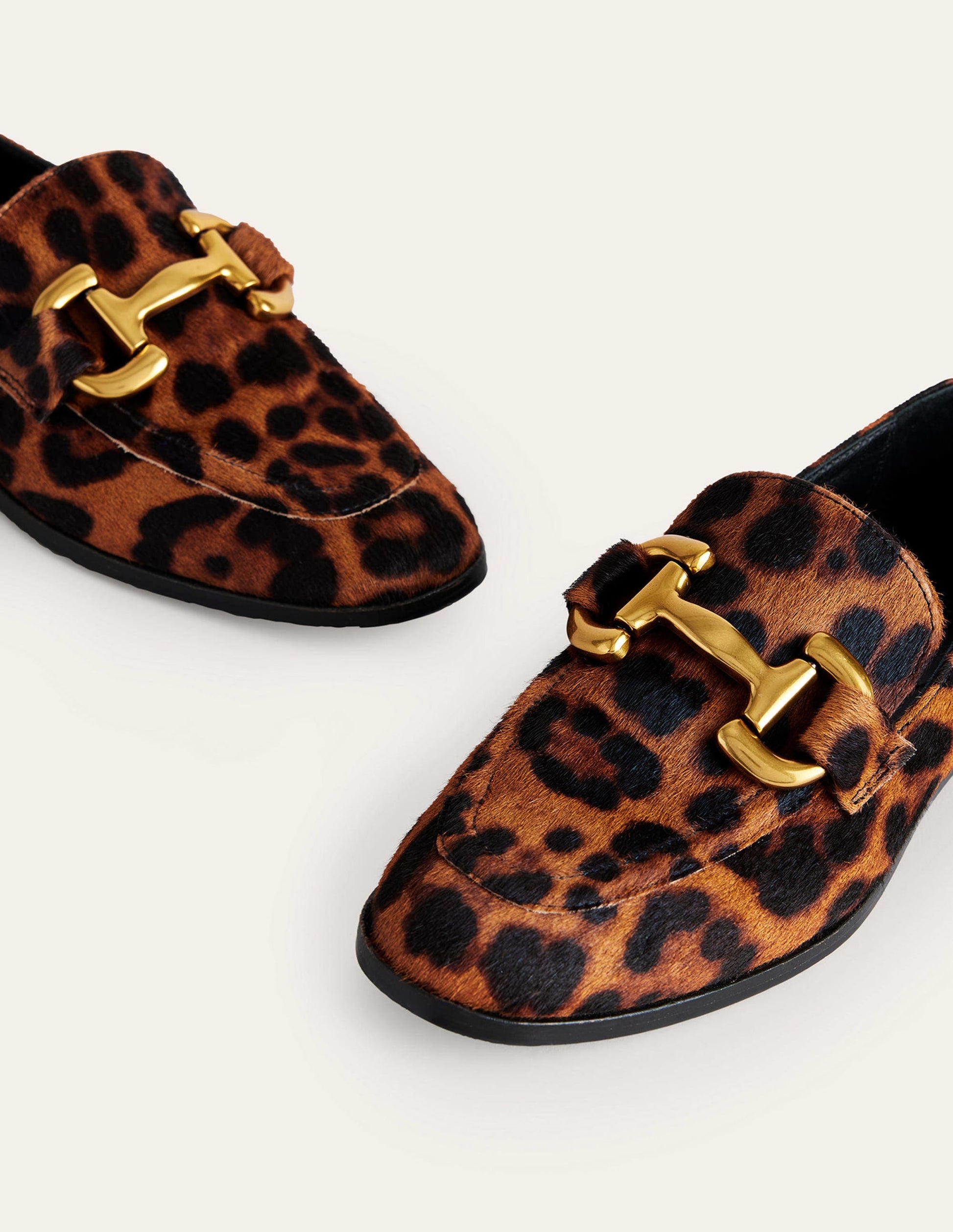 Iris Snaffle Loafers-Leopard Pony-3