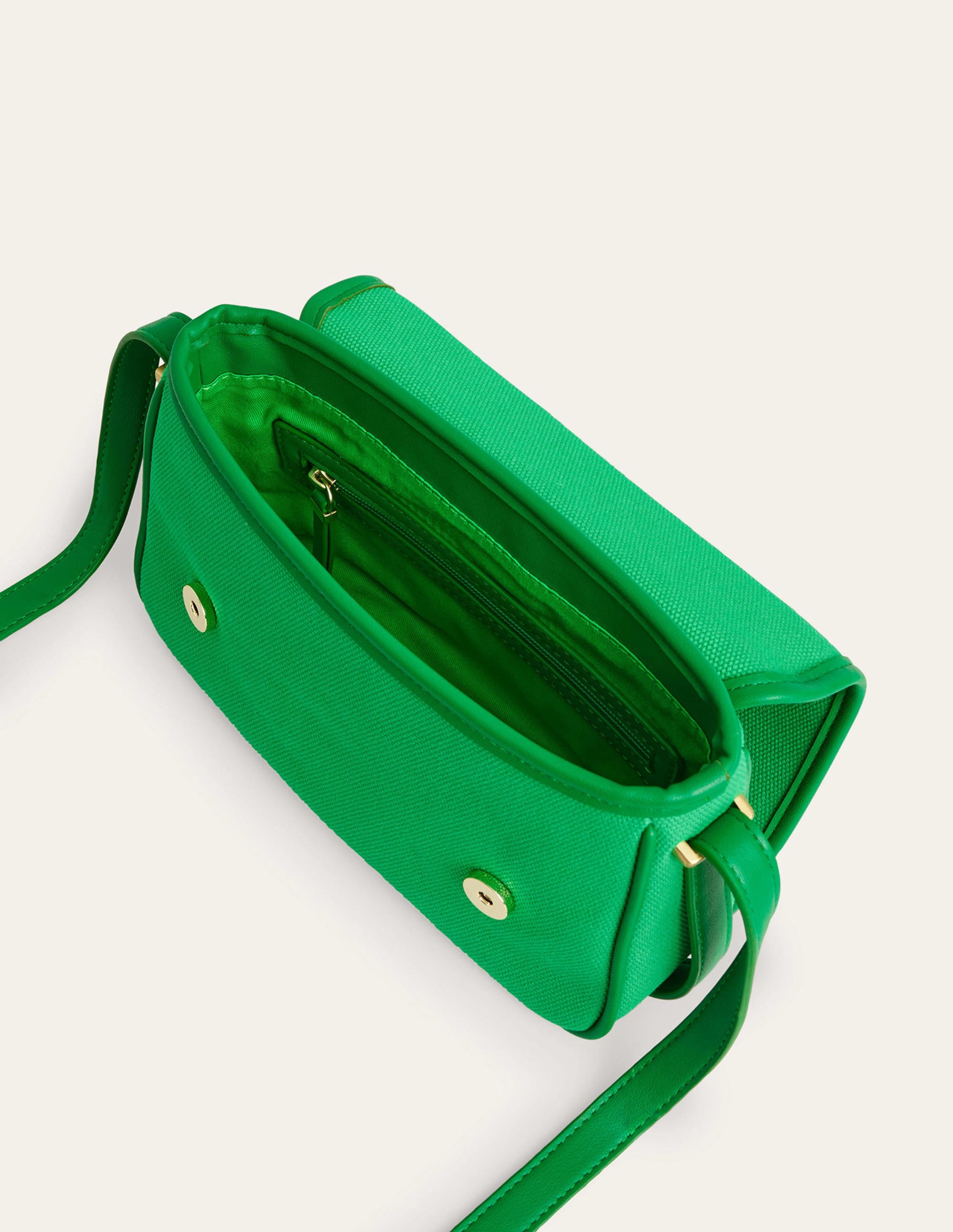 Structured Cross-Body Bag-Pigment Green - Image 4
