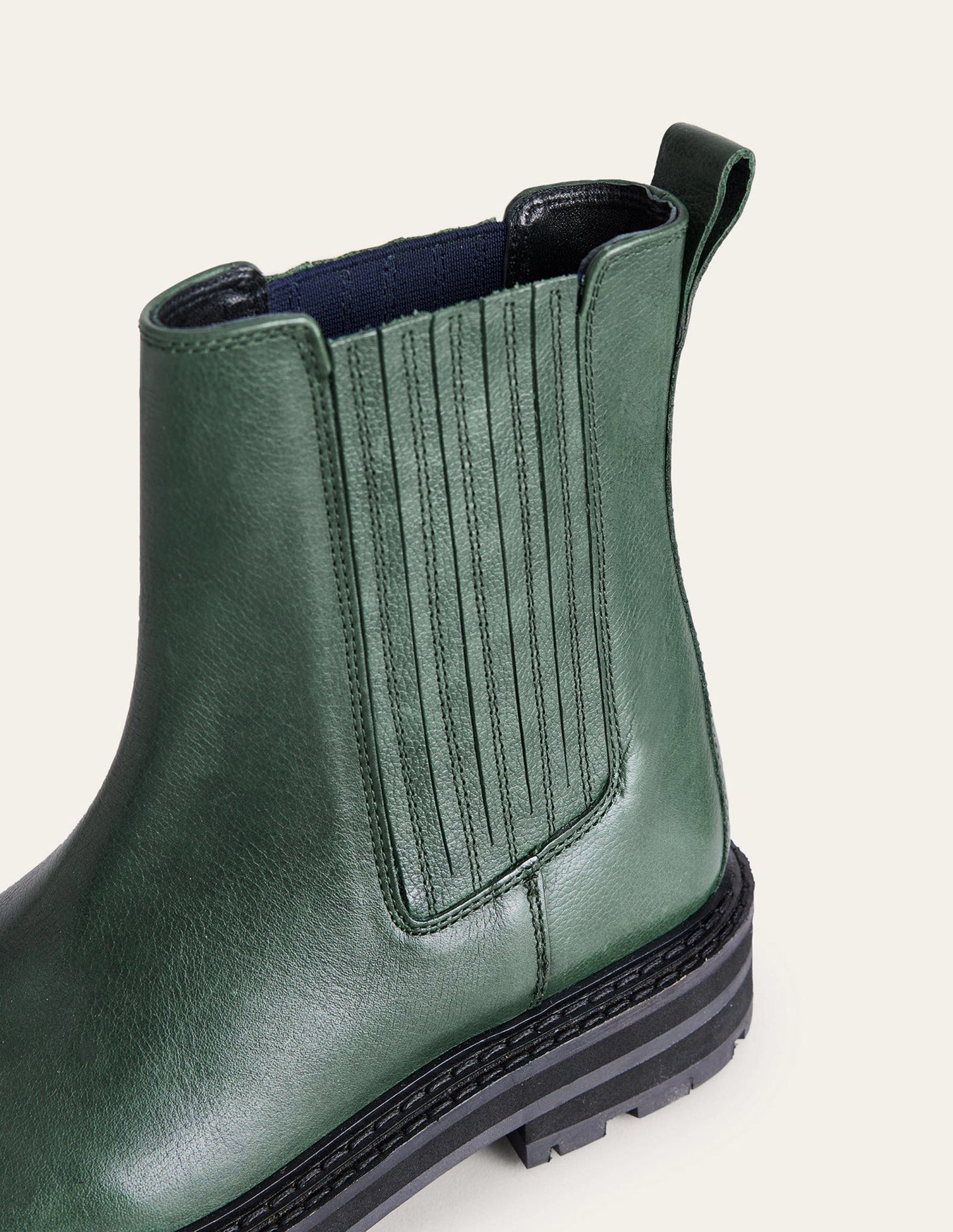 Sadie Chunky Chelsea Boots-Chatsworth Green Malaga