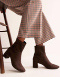 Stretch Ankle Boot-Chocolate