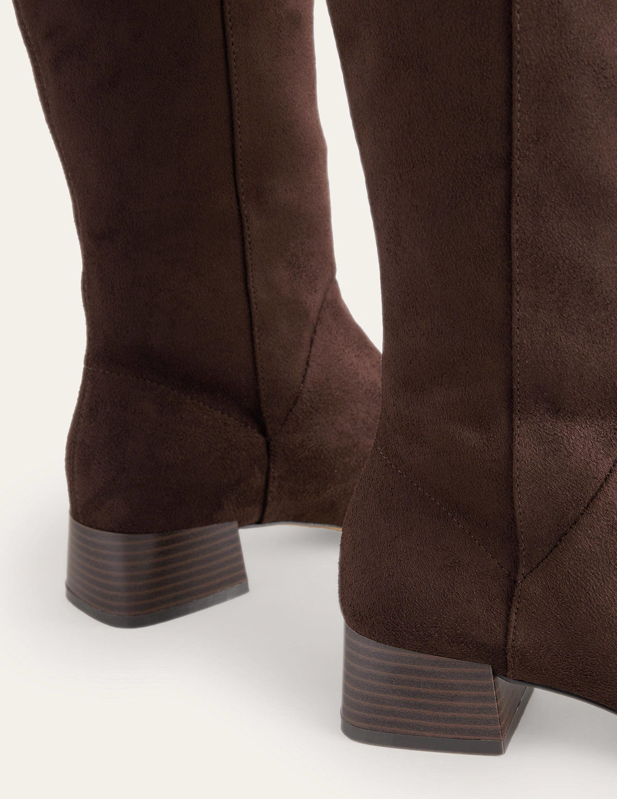 Cara Flat Stretch Knee Boots-Mahogany - Image 4
