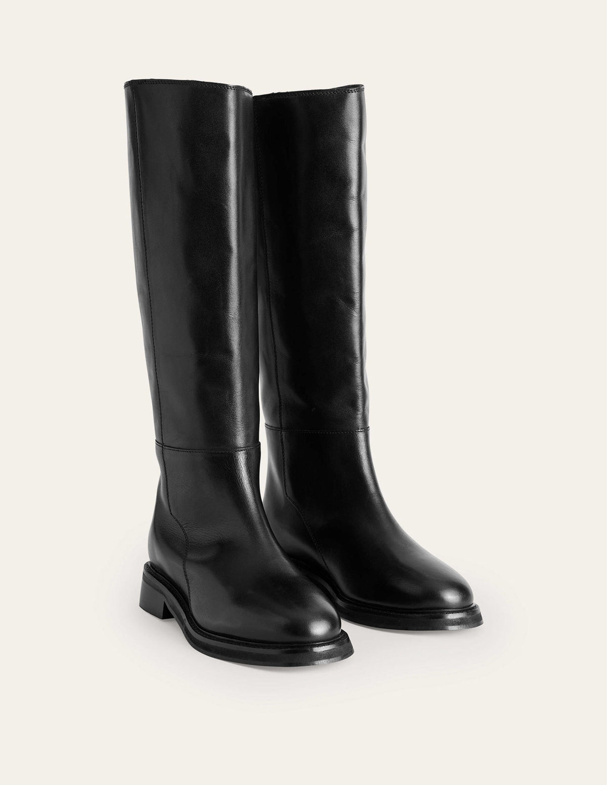 Lottie Leather Riding Boots-Black Leather - Image 4
