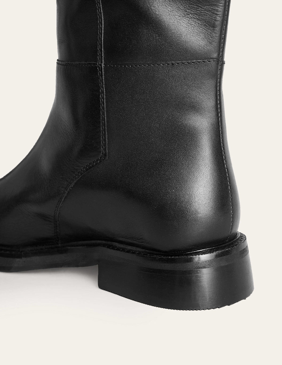 Lottie Leather Riding Boots-Black Leather-5