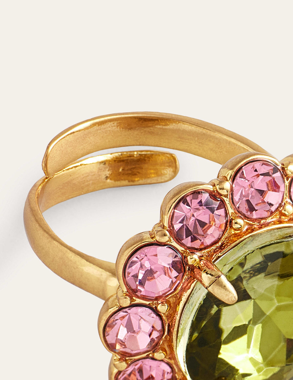 Embellished Flower Ring-Green - Image 3