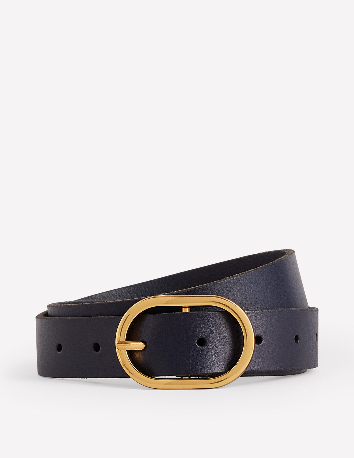 Classic Leather Belt-Navy - Image 2