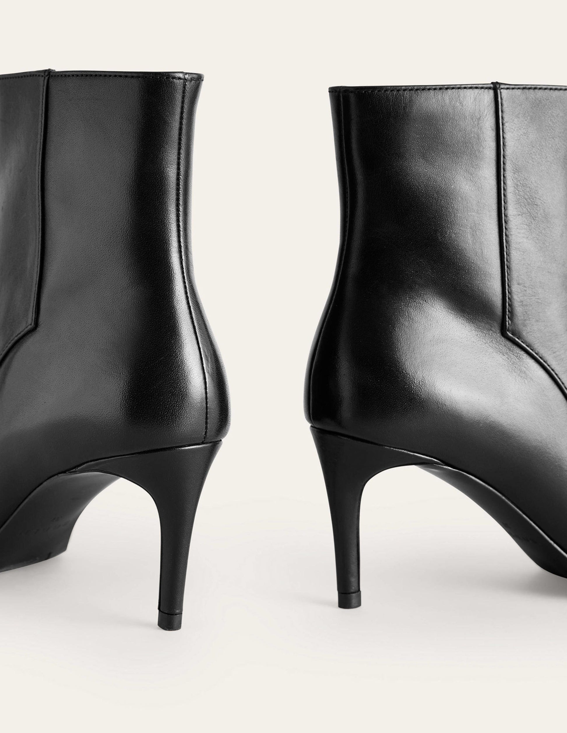 Pointed-Toe Ankle Boots-Black Leather-4