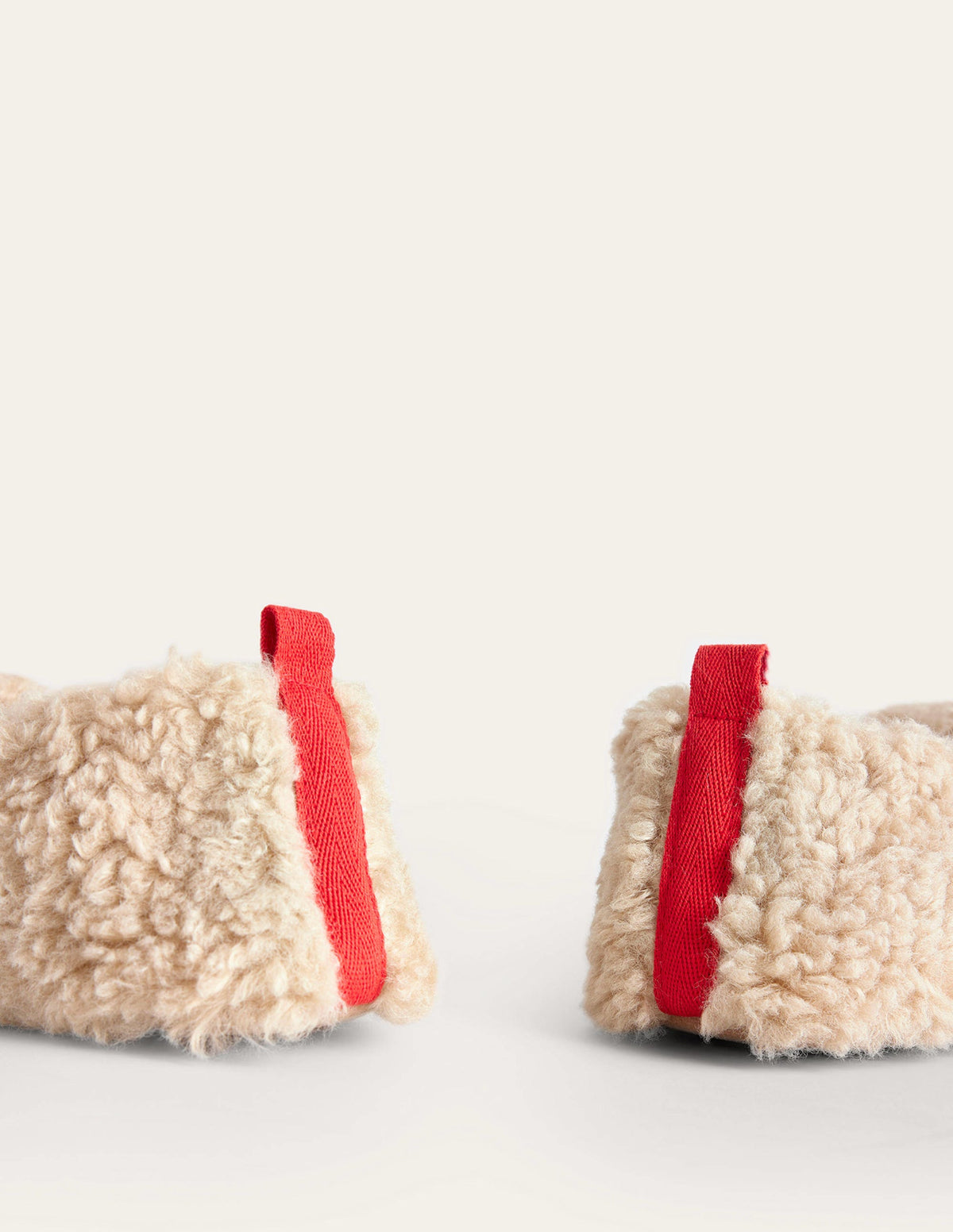 Borg Ballerina Slippers-Natural Borg - Image 4
