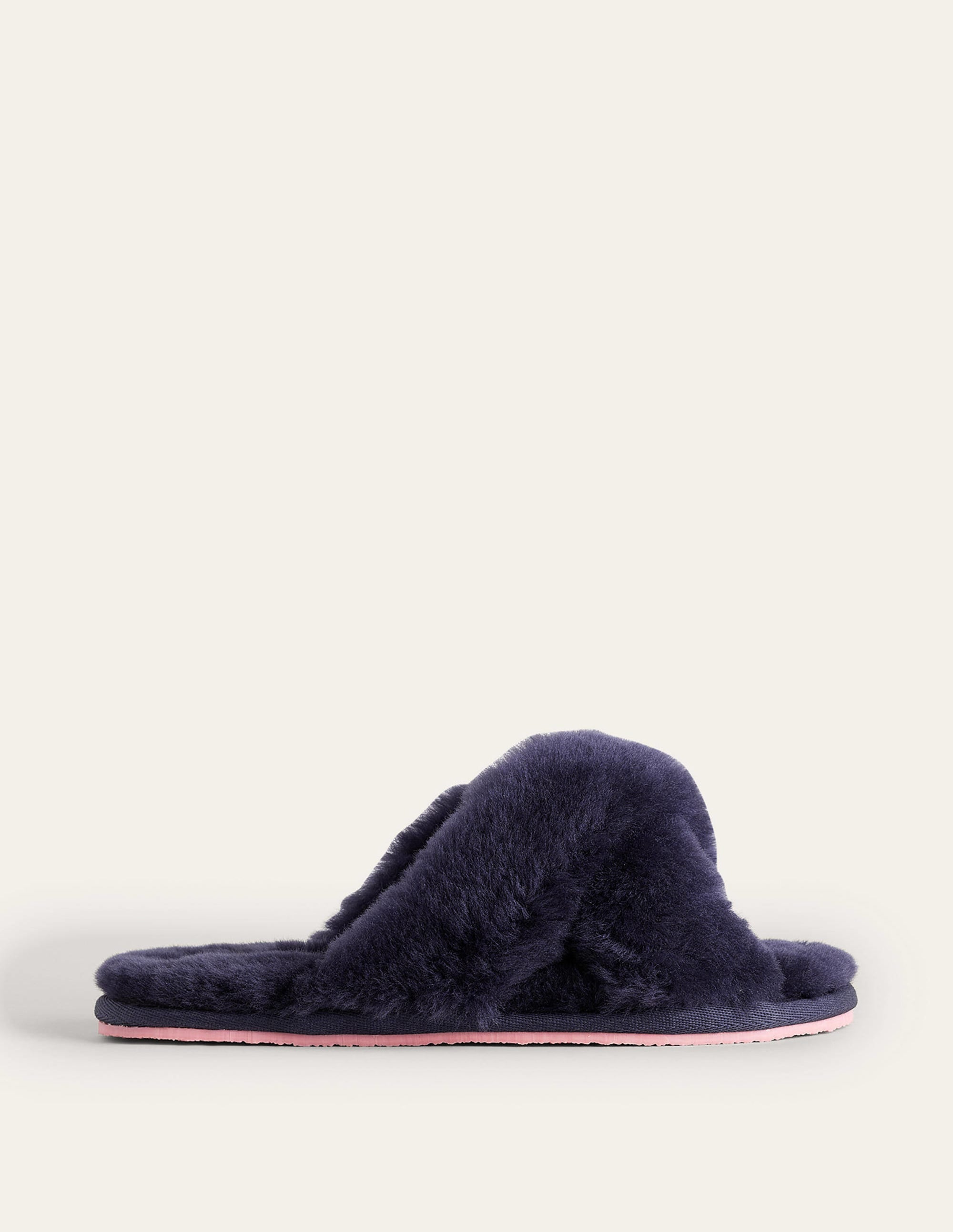Sheepskin Slippers-Navy - Image 2