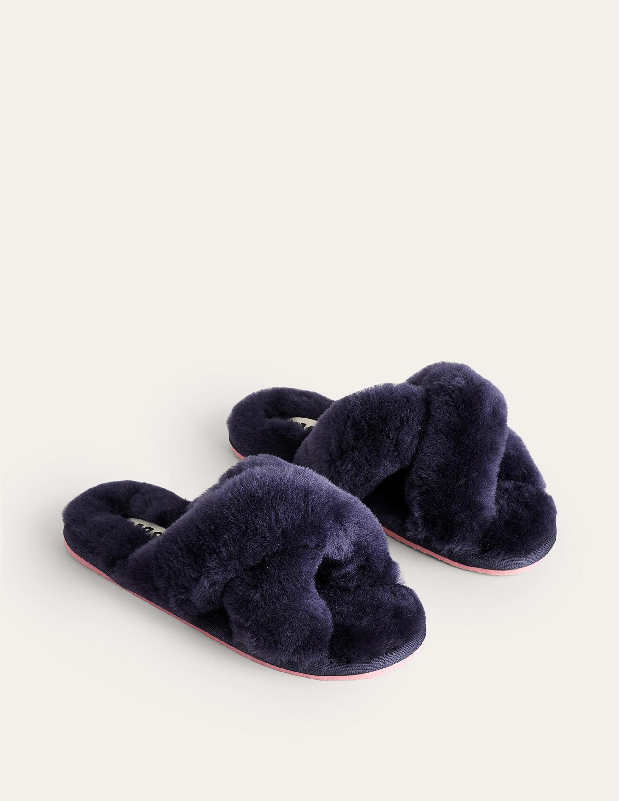 Sheepskin Slippers-Navy - Image 3