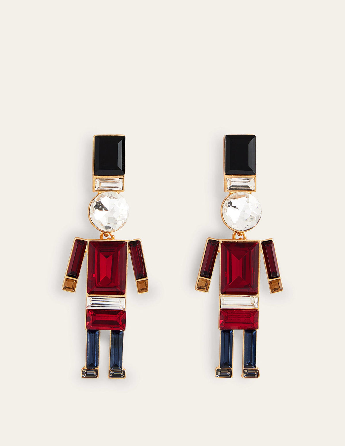 Festive Jewelled Earrings-Nutcracker-2