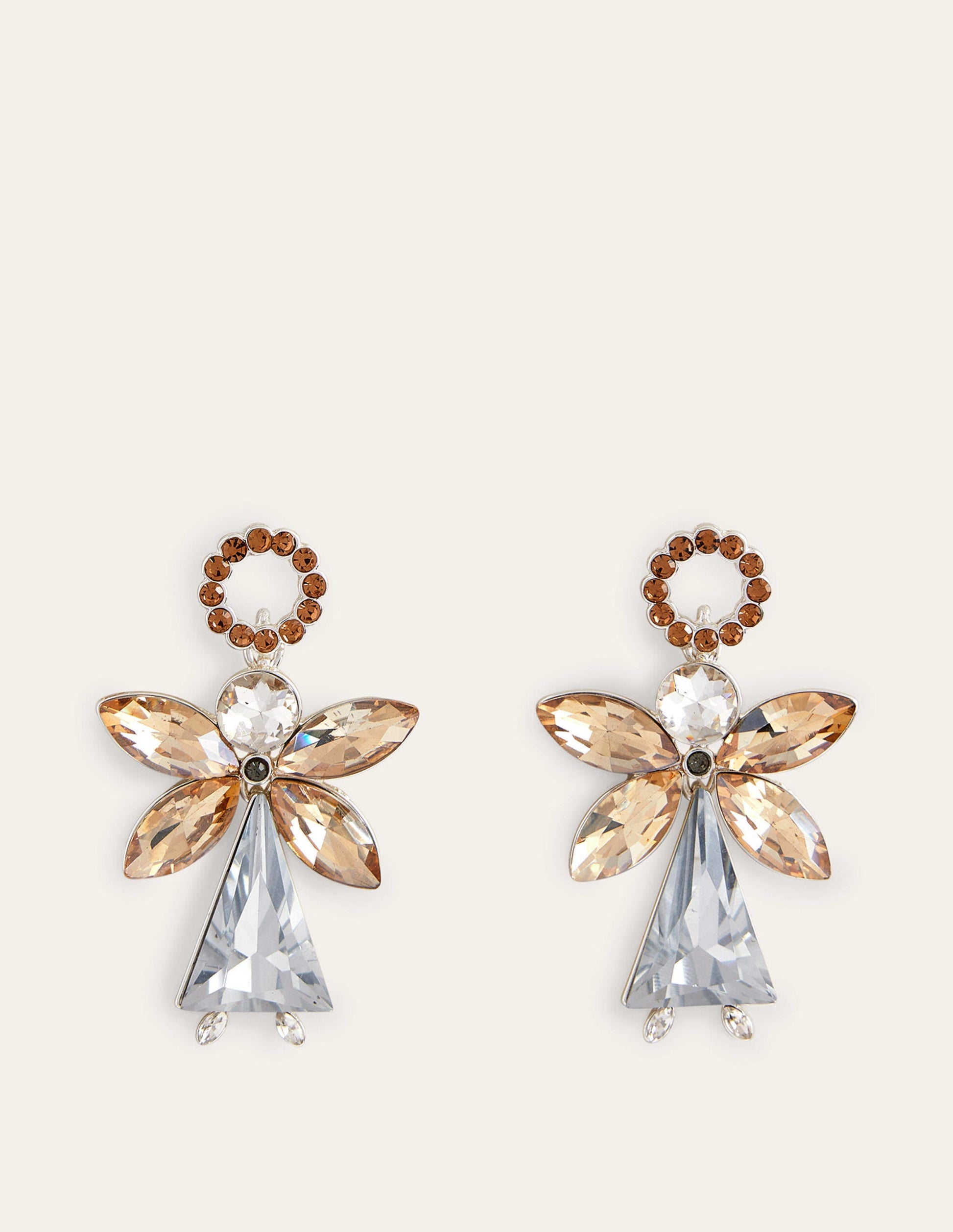 Festive Jewelled Earrings-Angel-2