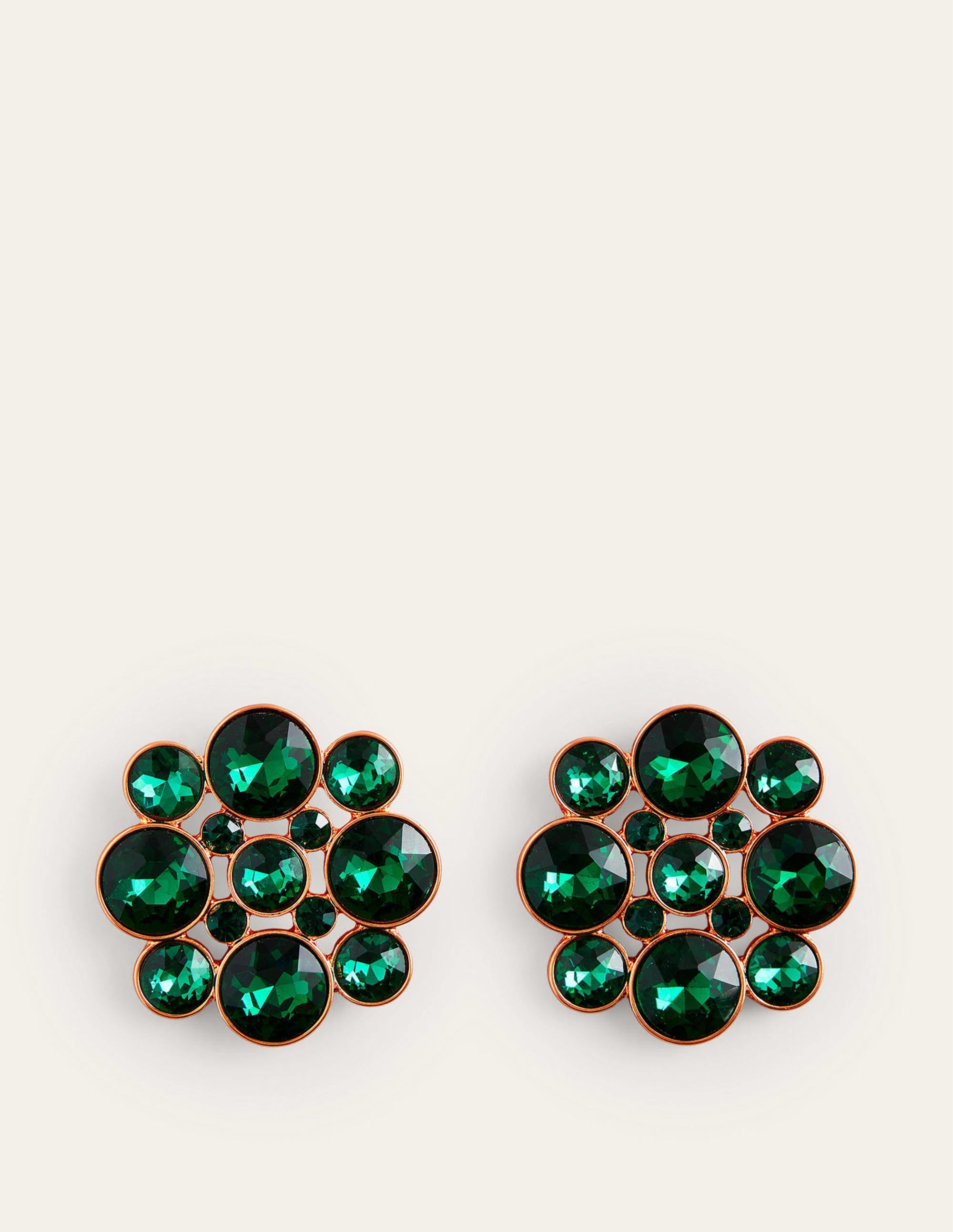 Andrea Jewel-Cluster Earrings-Green - Image 2