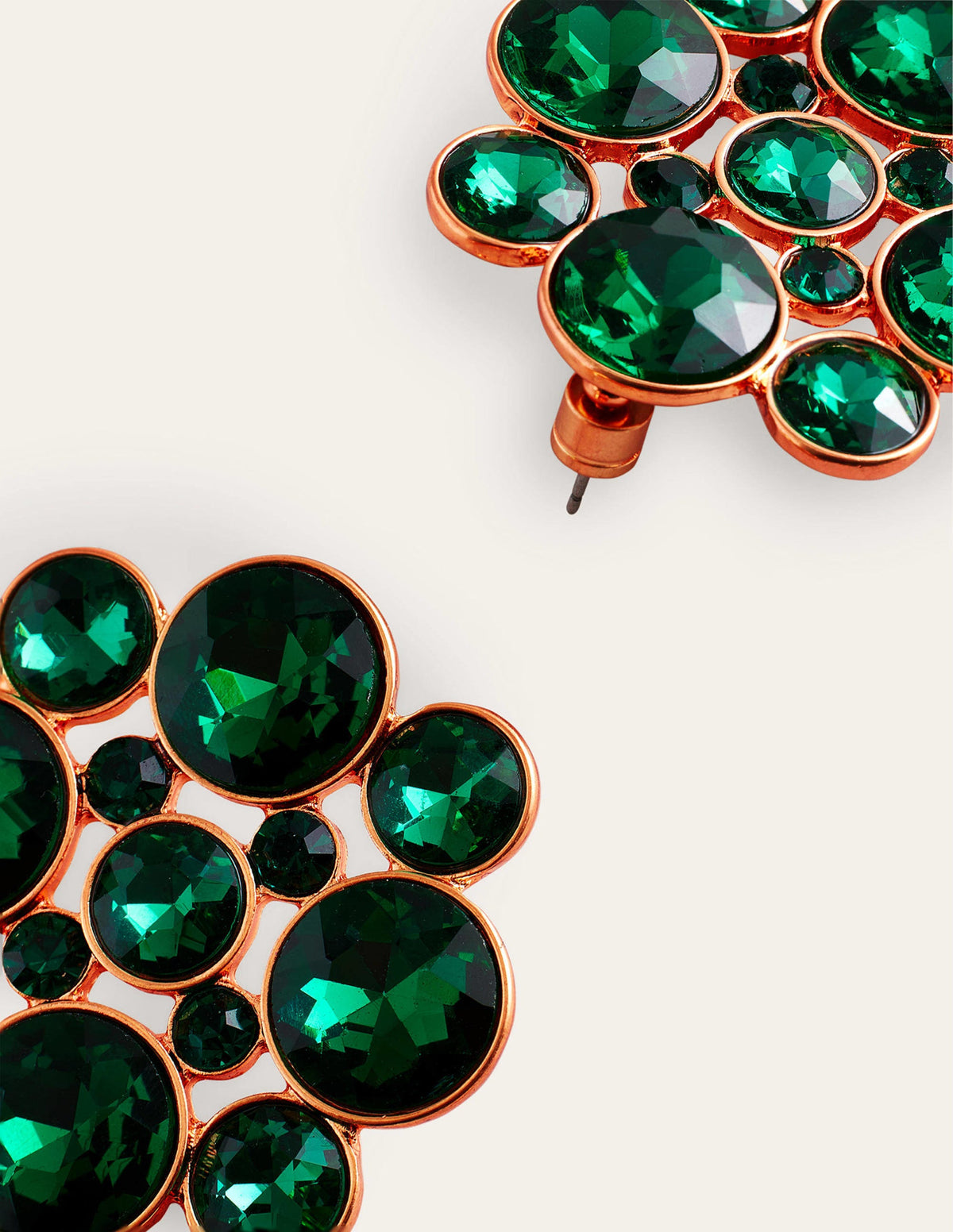 Andrea Jewel-Cluster Earrings-Green - Image 3