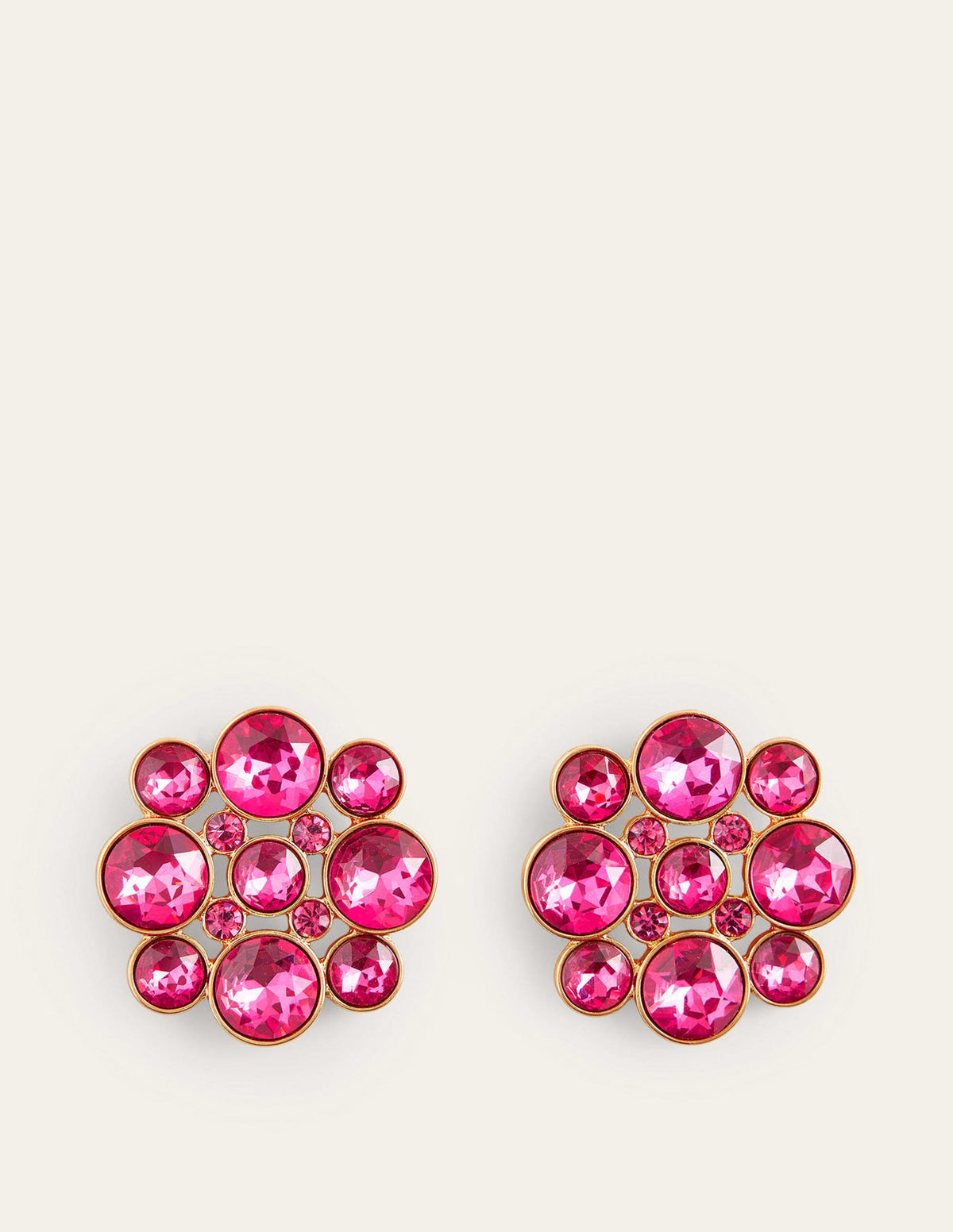 Andrea Jewel-Cluster Earrings-Pink - Image 2