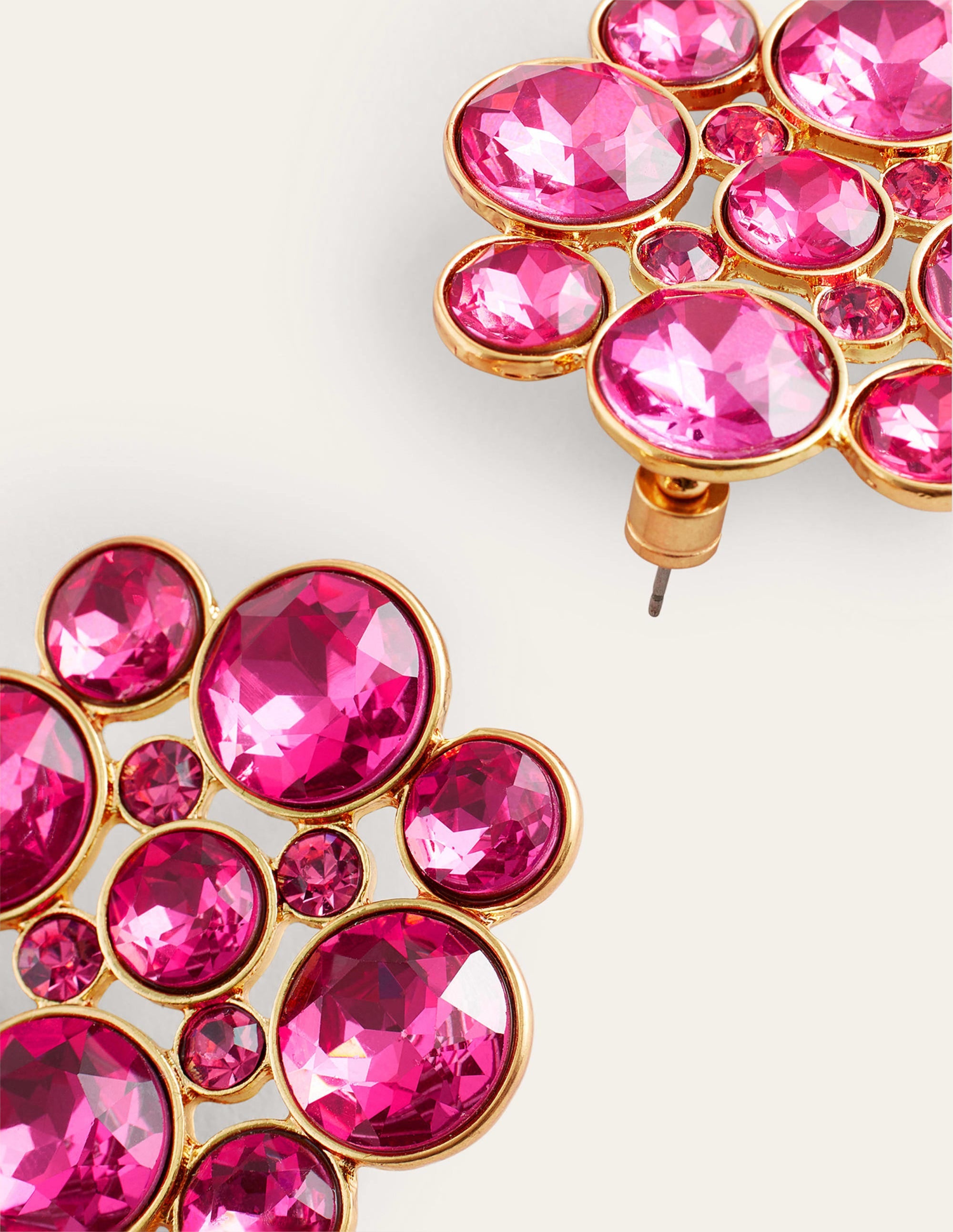 Andrea Jewel-Cluster Earrings-Pink - Image 3
