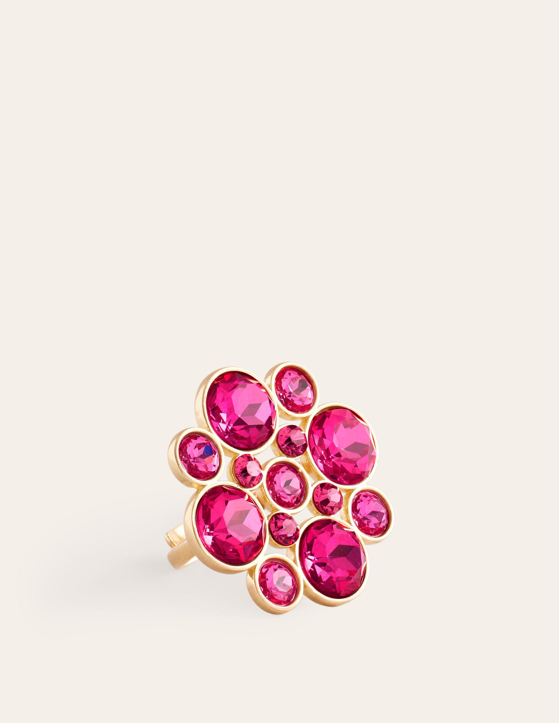 Andrea Jewel-Cluster Ring-Hot Pink-2