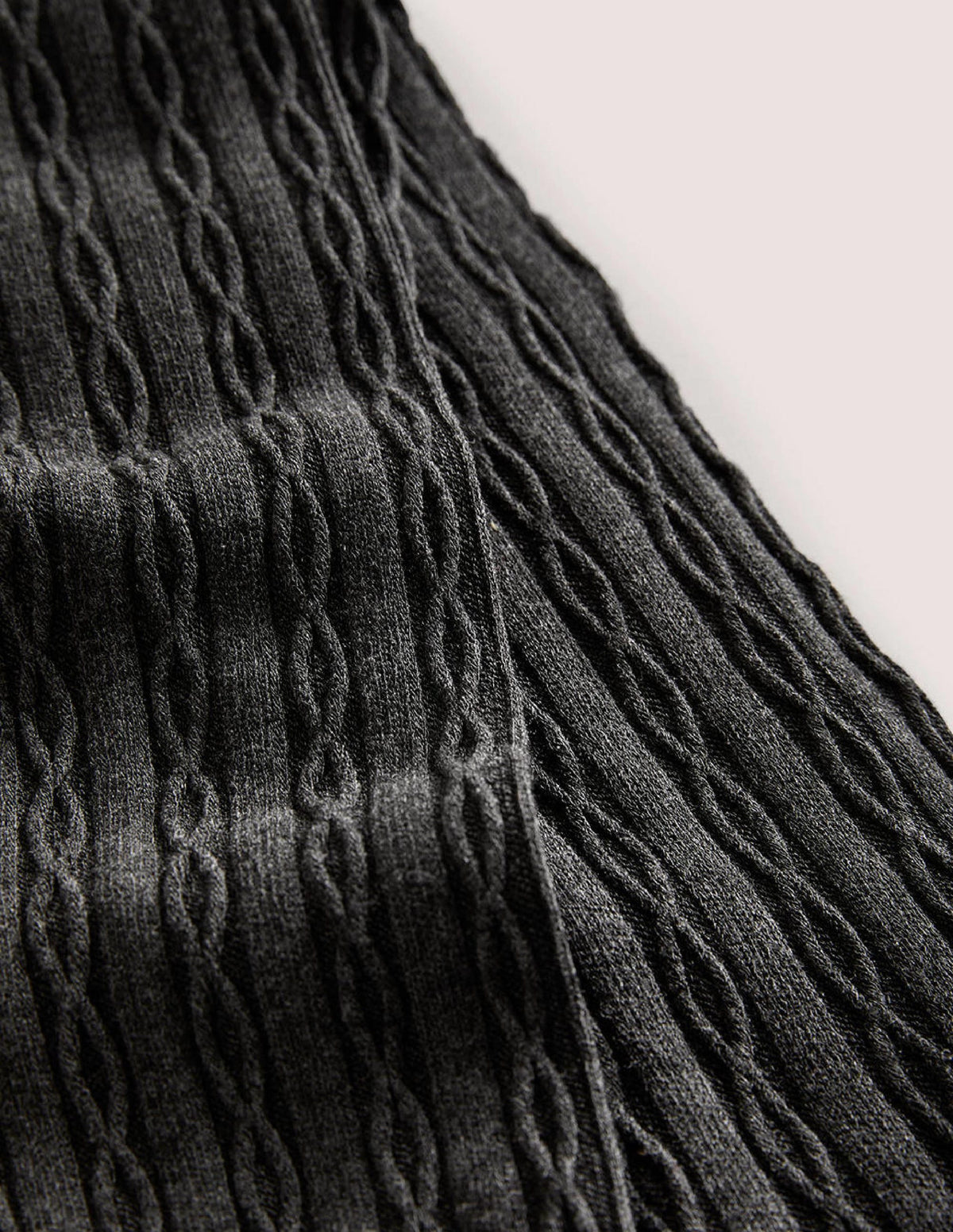 Cable Knit Stockings-Grey - Image 2