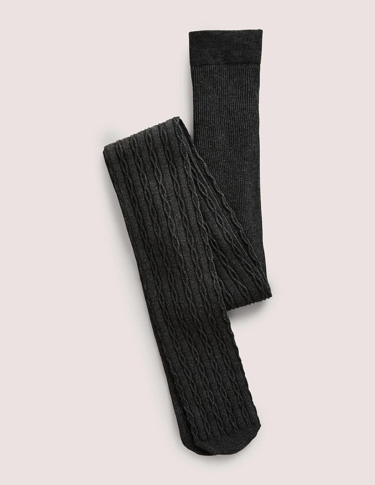 Cable Knit Stockings-Grey-1