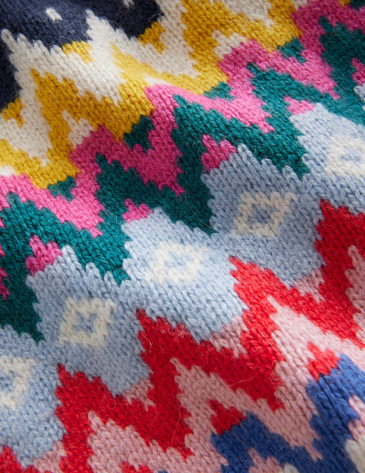 Fair Isle Scarf-Navy - Image 3
