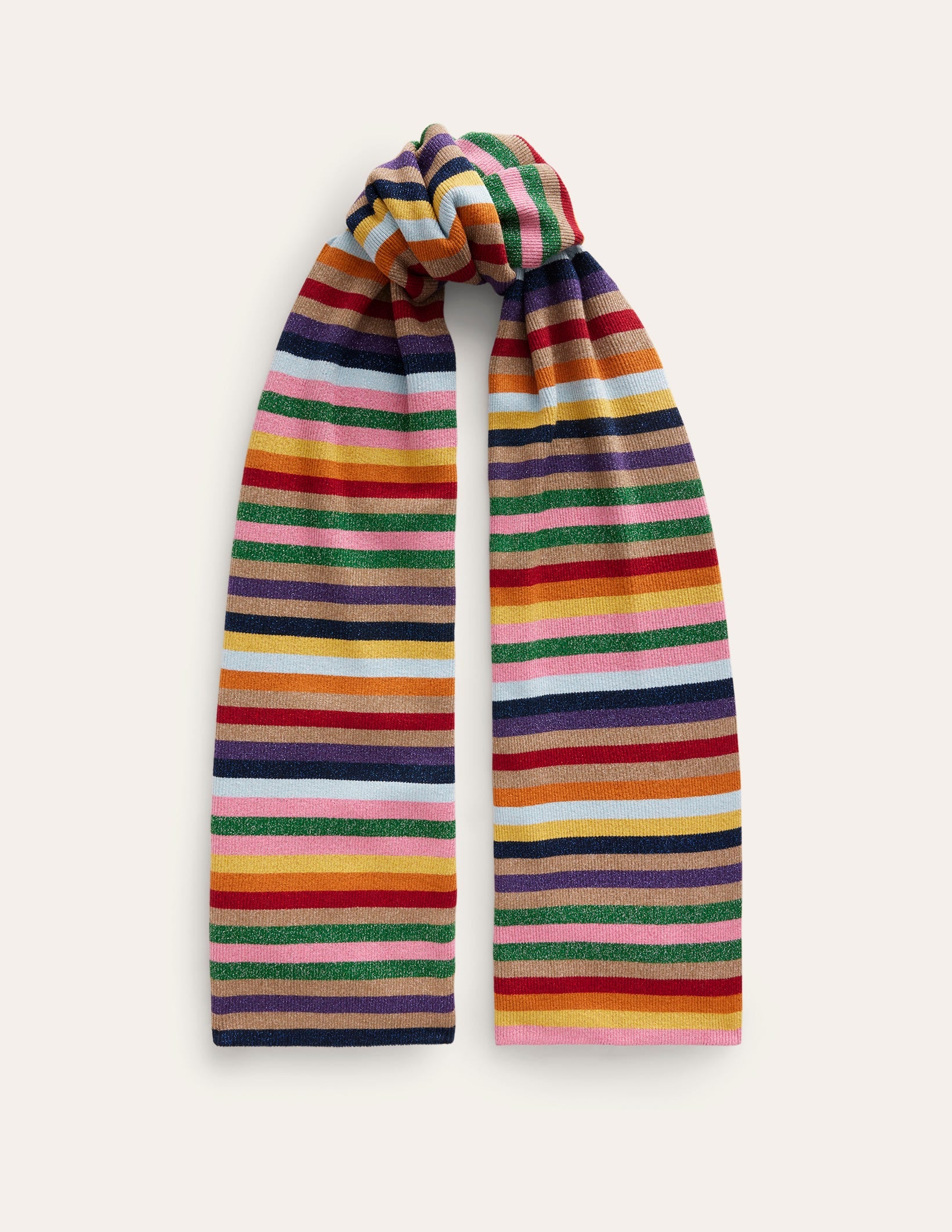 Metallic-Stripe Scarf-Rainbow-2
