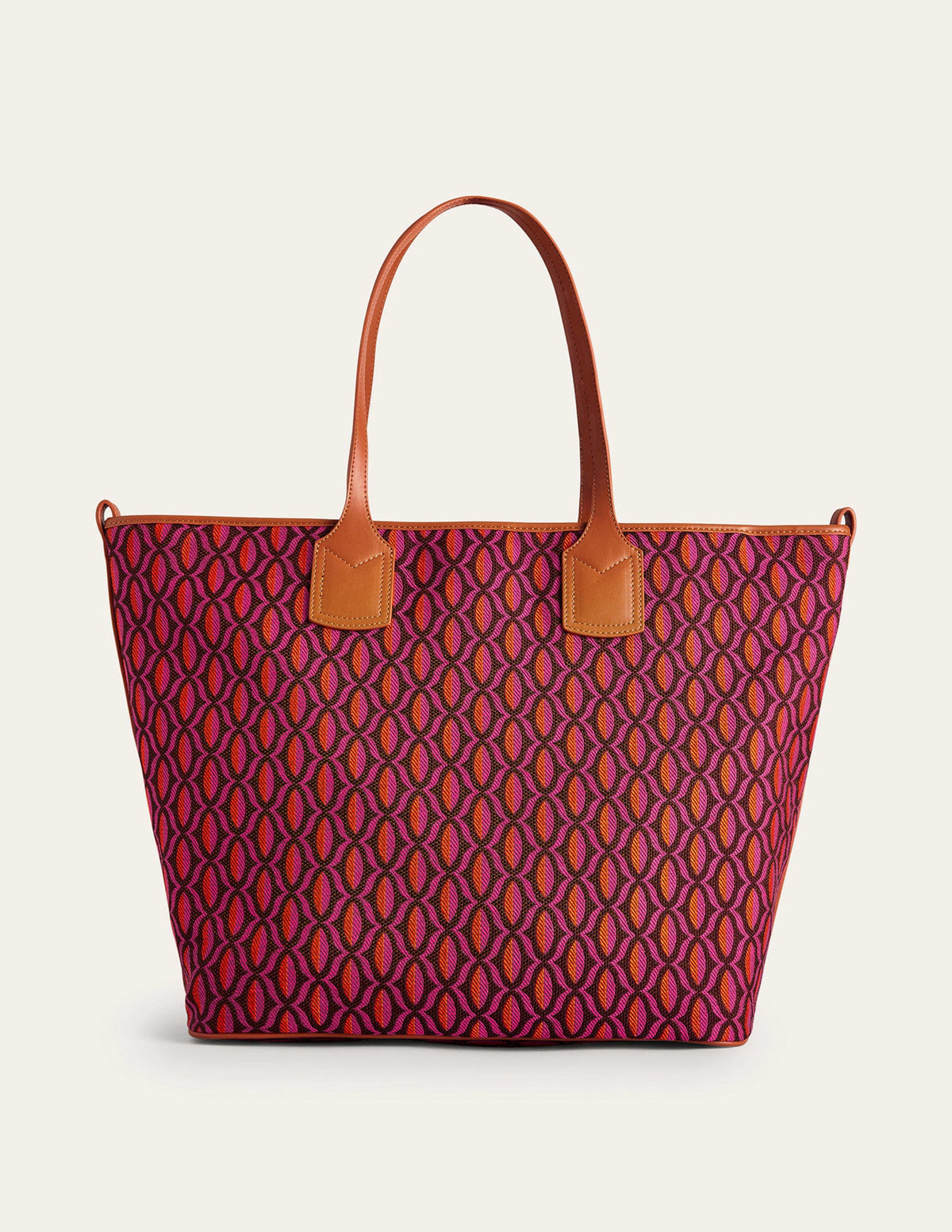 Trapeze Tote Bag-Red Geo - Image 2