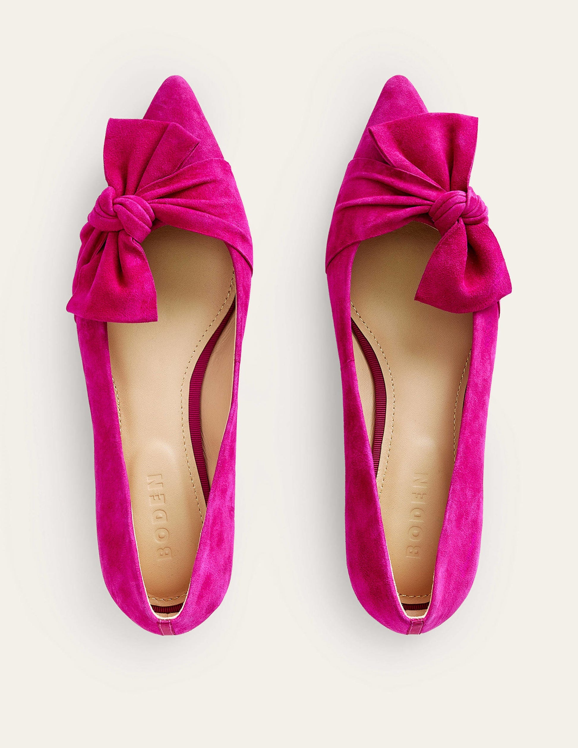 Bow Ballet Flats-Vibrant Plum Suede-5