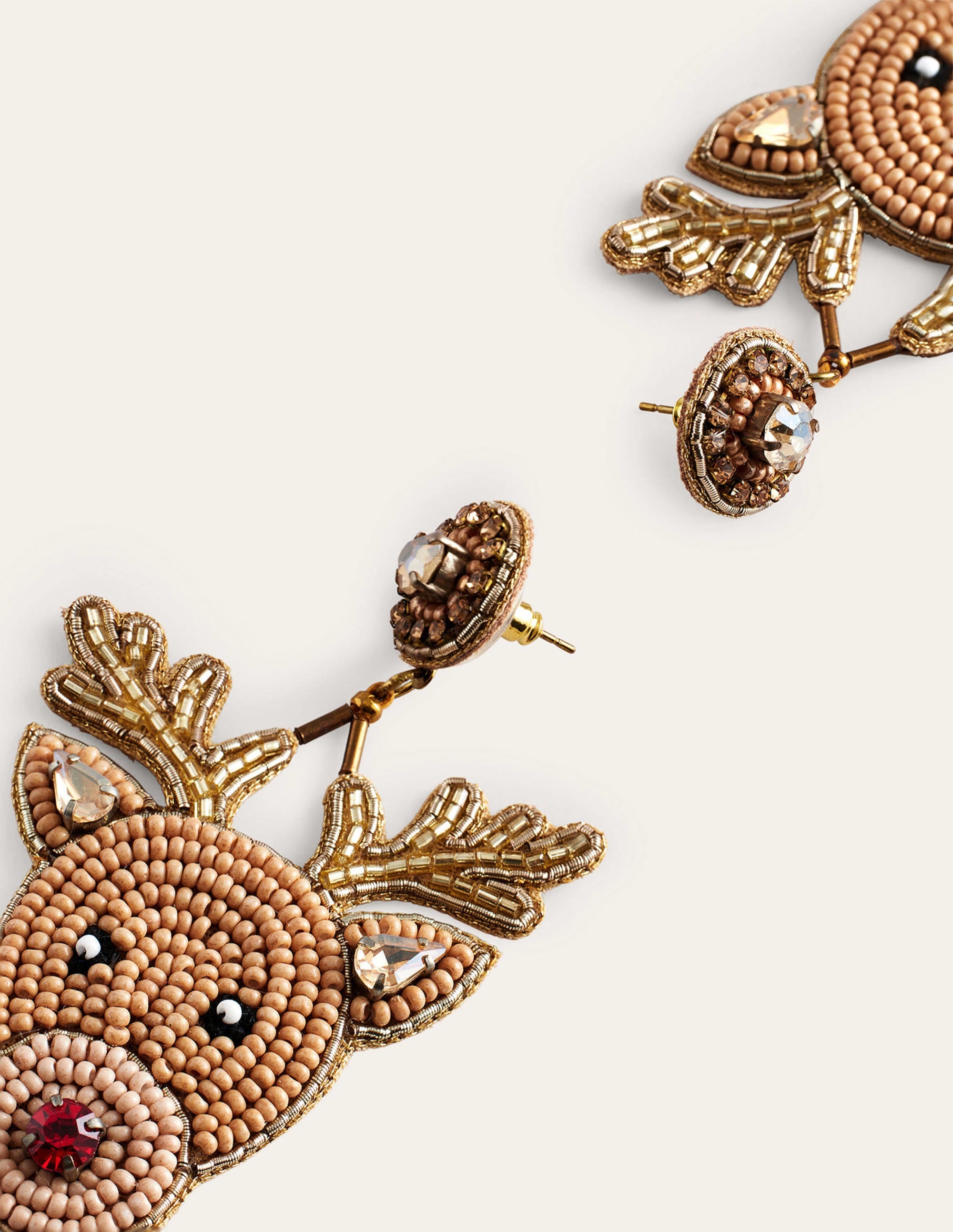 Festive Embellished Earrings-Rudolph - Image 3