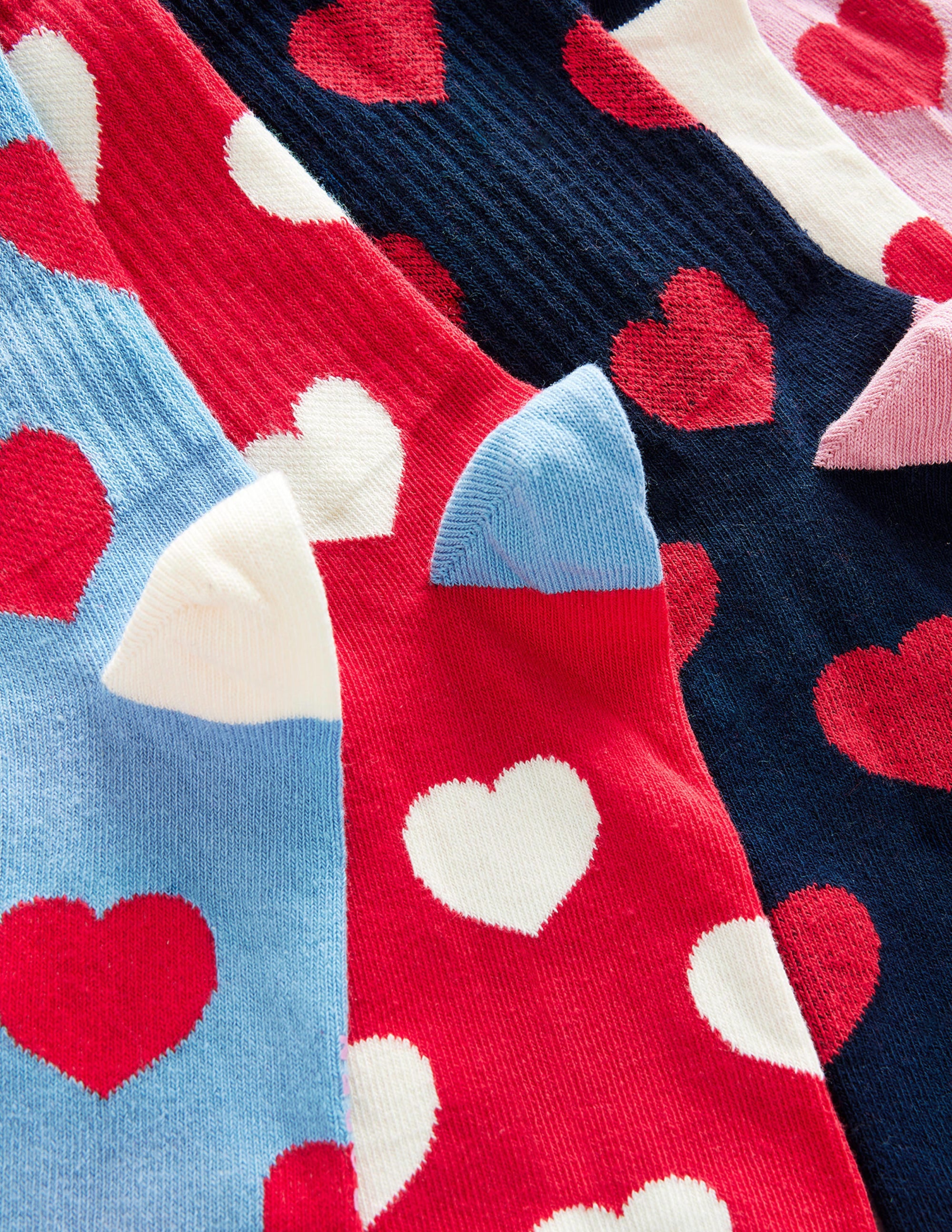 5-Pack Ribbed Ankle Socks-Hearts - Image 2
