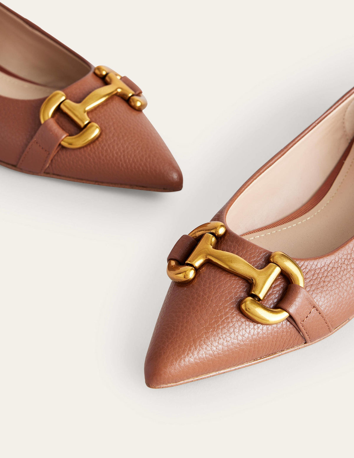 Iris Snaffle Ballet Flats-Tan Tumbled Leather - Image 4