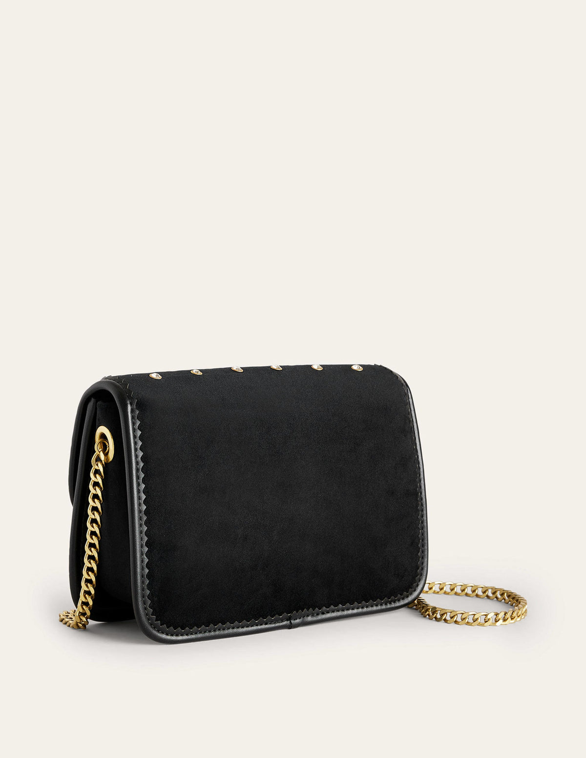 Embellished Cross-Body Bag-Black Velvet-3