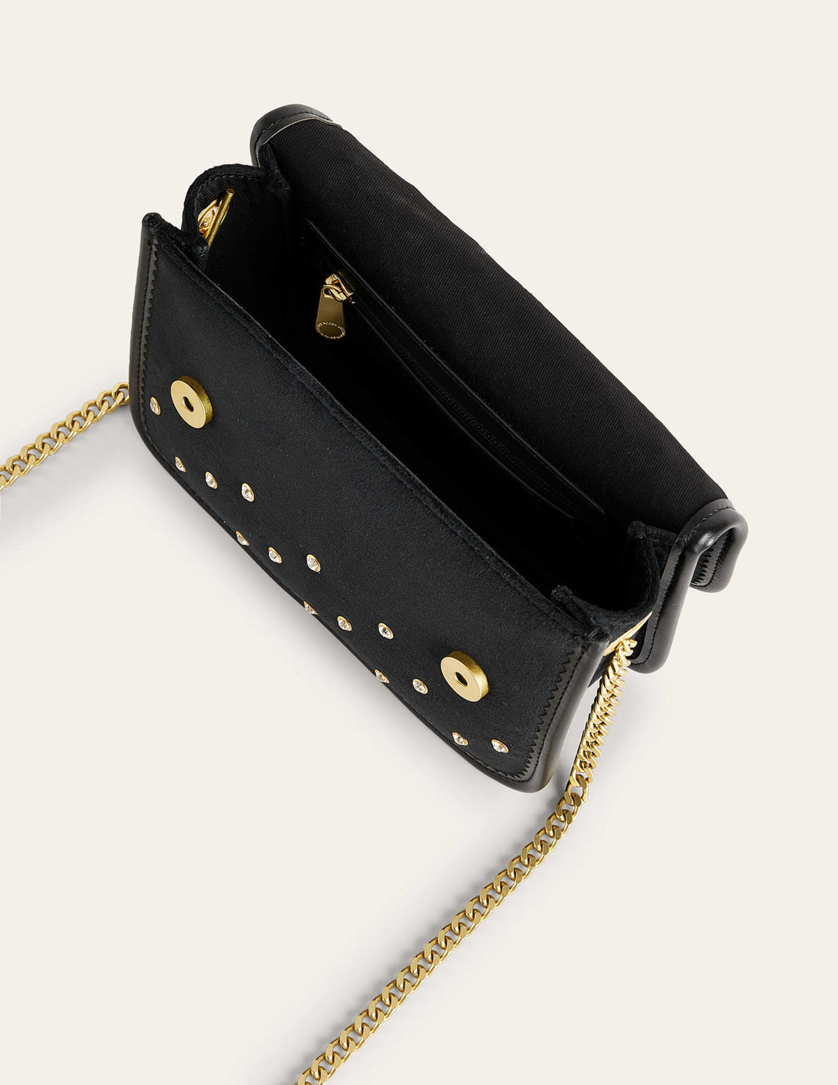 Embellished Cross-Body Bag-Black Velvet - Image 4