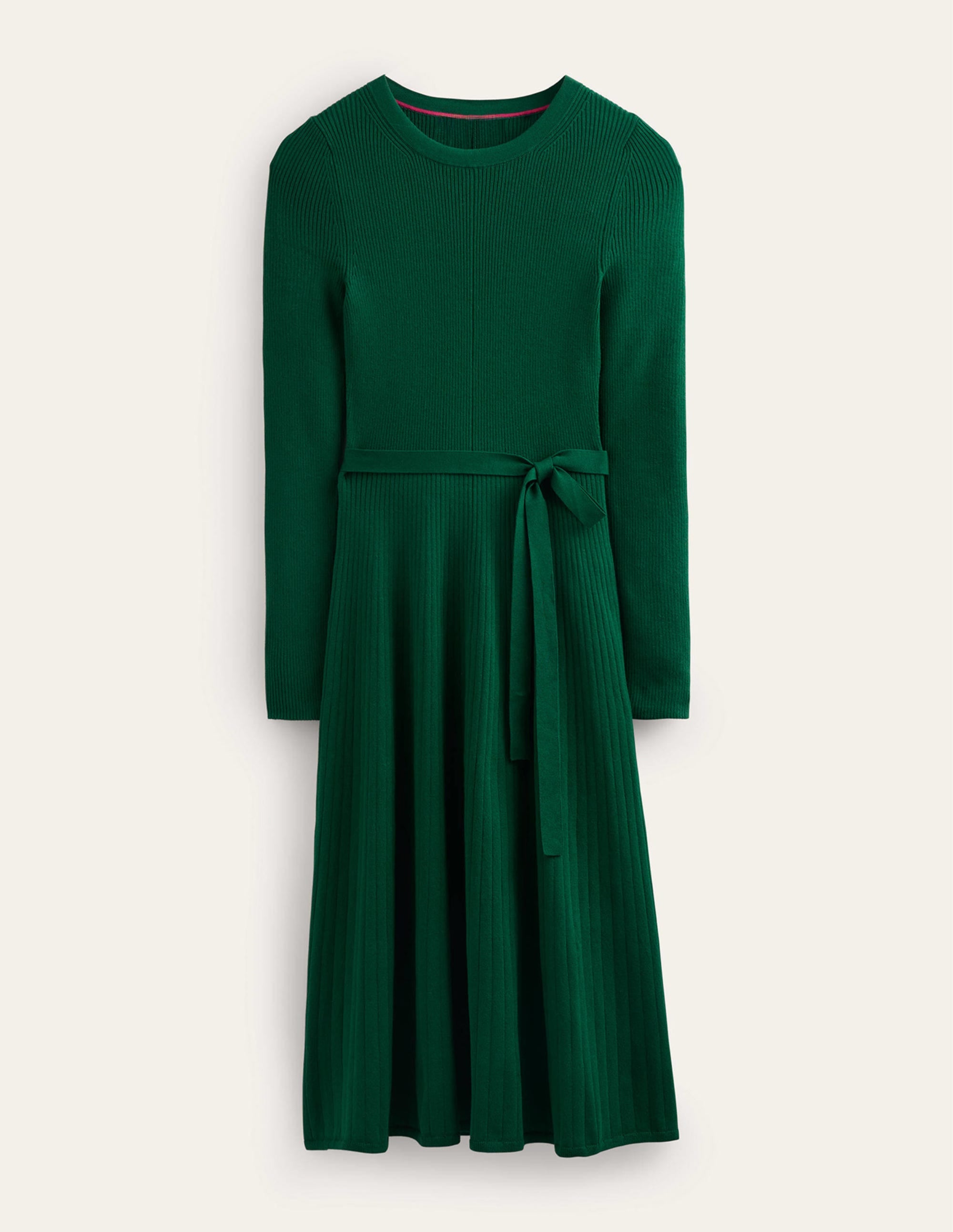 Lola Knitted Midi Dress-Emerald Green - Image 7