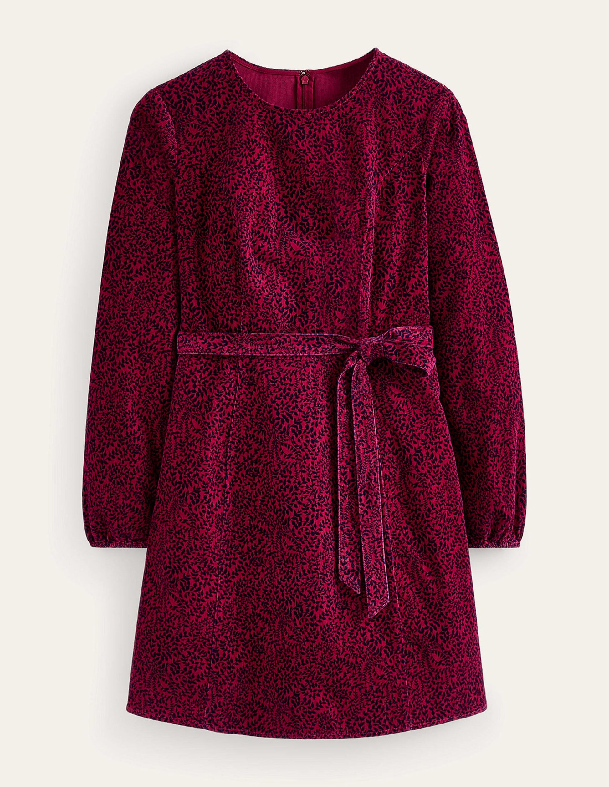 Harriet Cord Dress-Warm Cranberry, Pome Sprig-6
