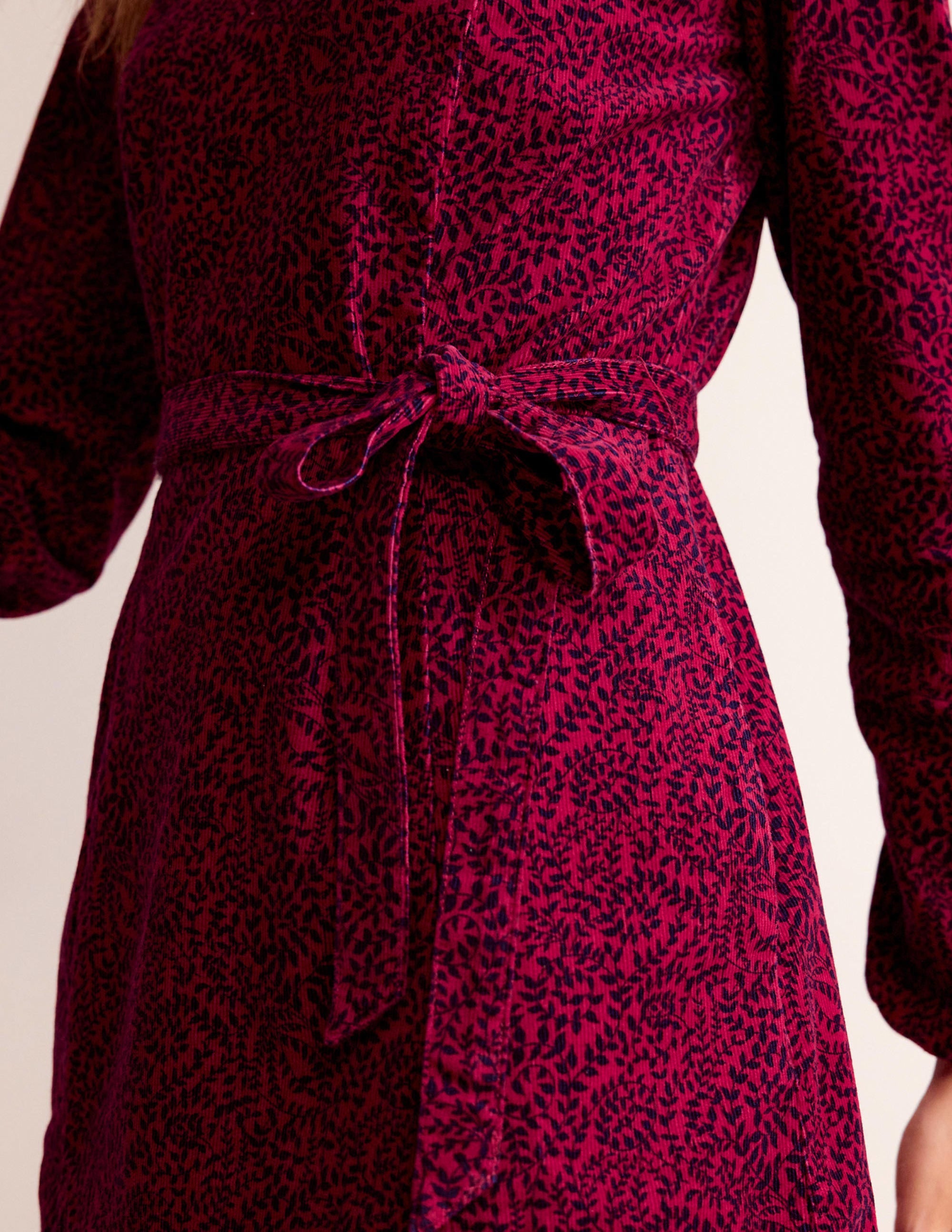 Harriet Cord Dress-Warm Cranberry, Pome Sprig - Image 2